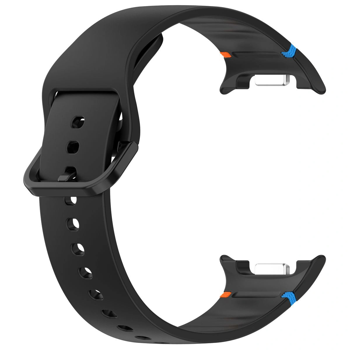 Armband für Galaxy Watch 8 40 mm / 44 mm / 8 Classic 46 mm, Bizon Strap Watch Silicone G, Schwarz