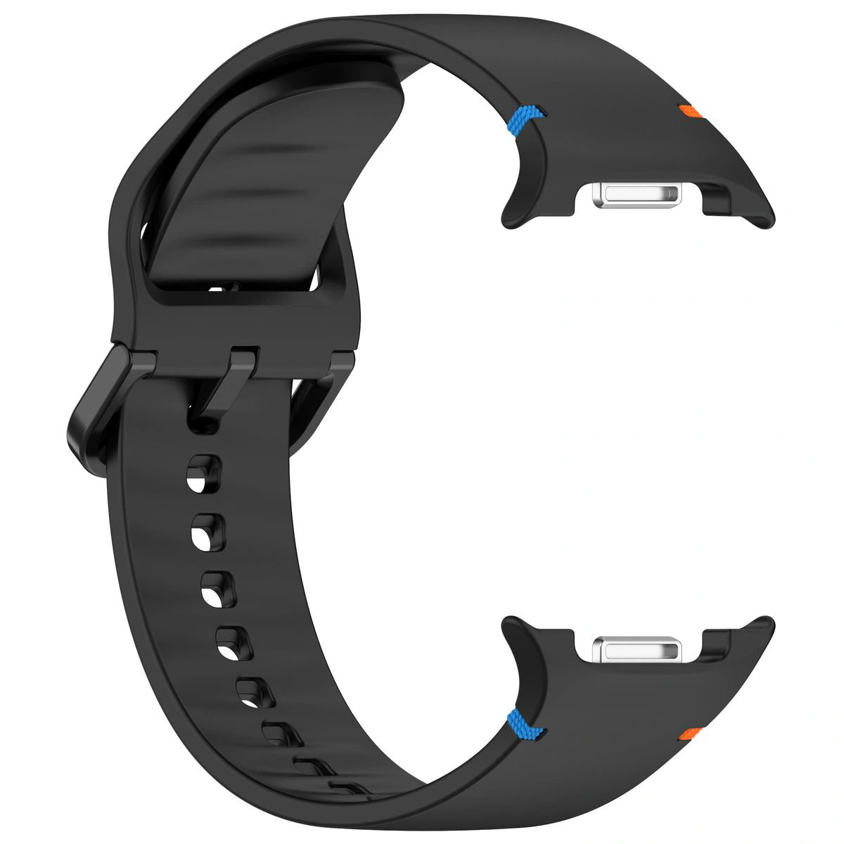 Armband für Galaxy Watch 8 40 mm / 44 mm / 8 Classic 46 mm, Bizon Strap Watch Silicone G, Schwarz