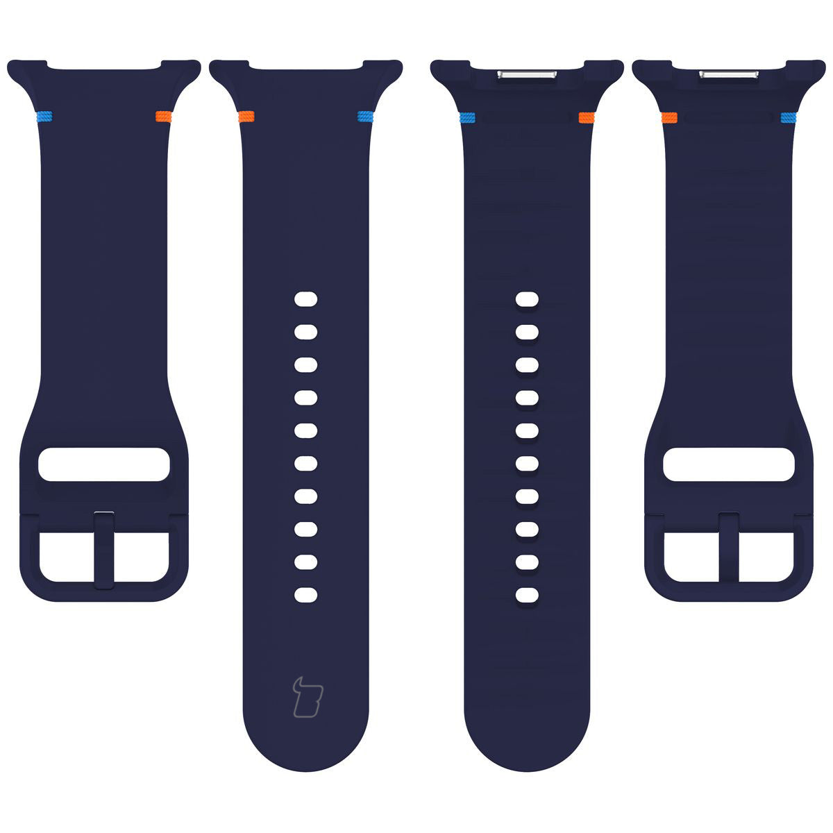 Armband für Galaxy Watch 9 40 mm / 44 mm / 8 40 mm / 44 mm / 8 Classic 46 mm, Bizon Strap Watch Silicone G, Marineblau