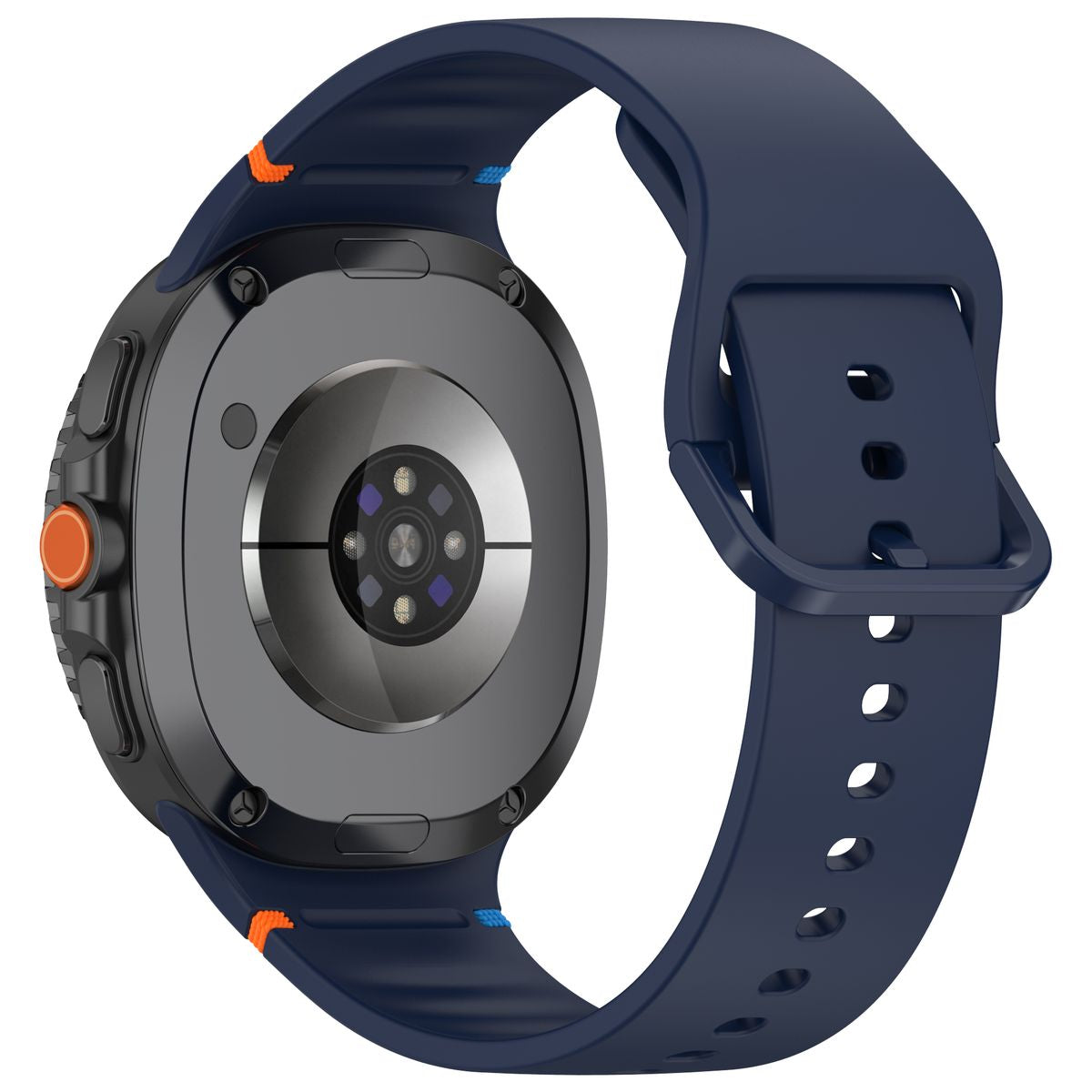 Armband für Galaxy Watch 9 40 mm / 44 mm / 8 40 mm / 44 mm / 8 Classic 46 mm, Bizon Strap Watch Silicone G, Marineblau
