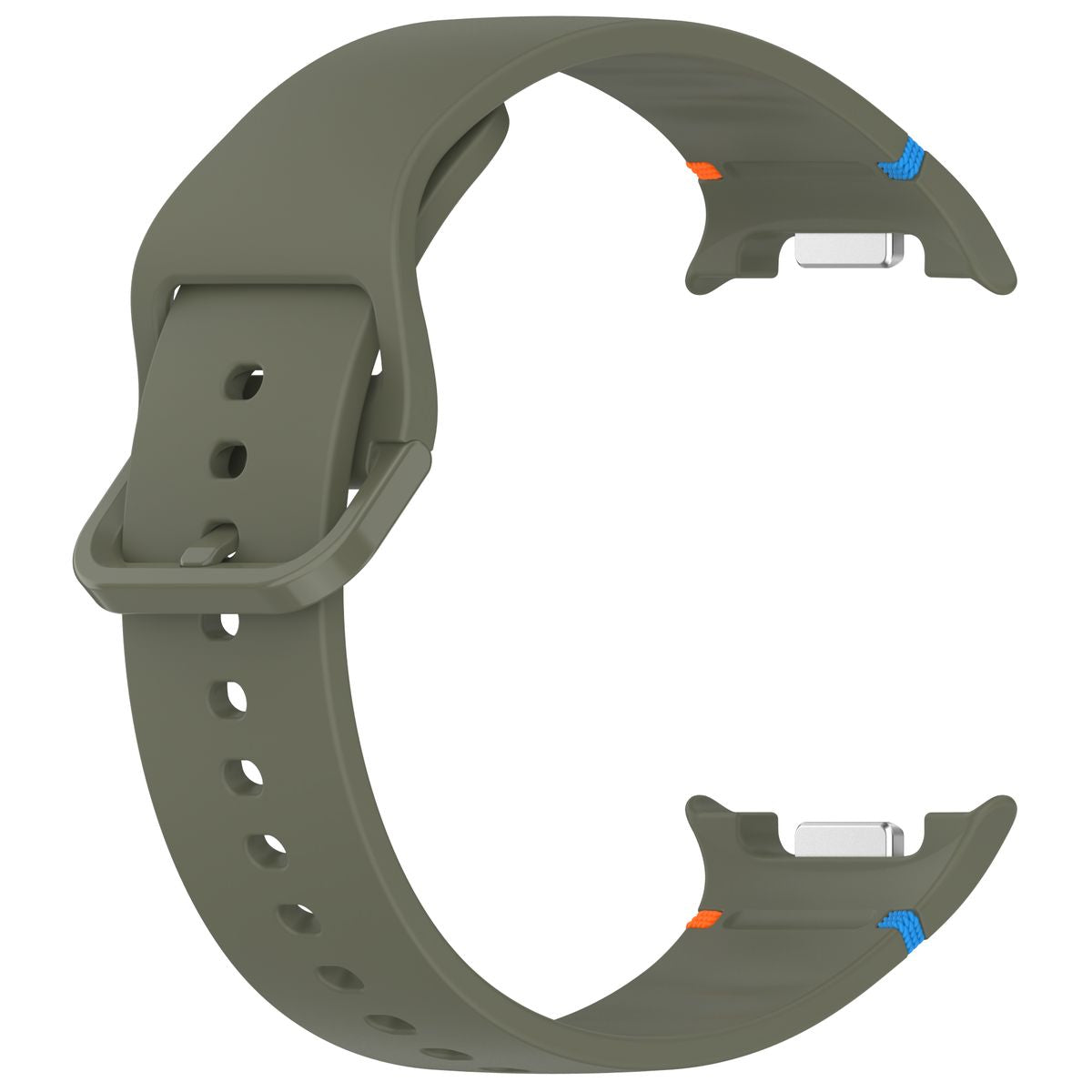 Armband für Galaxy Watch 9 40 mm / 44 mm / 8 40 mm / 44 mm / 8 Classic 46 mm, Bizon Strap Watch Silicone G, Dunkelgrün