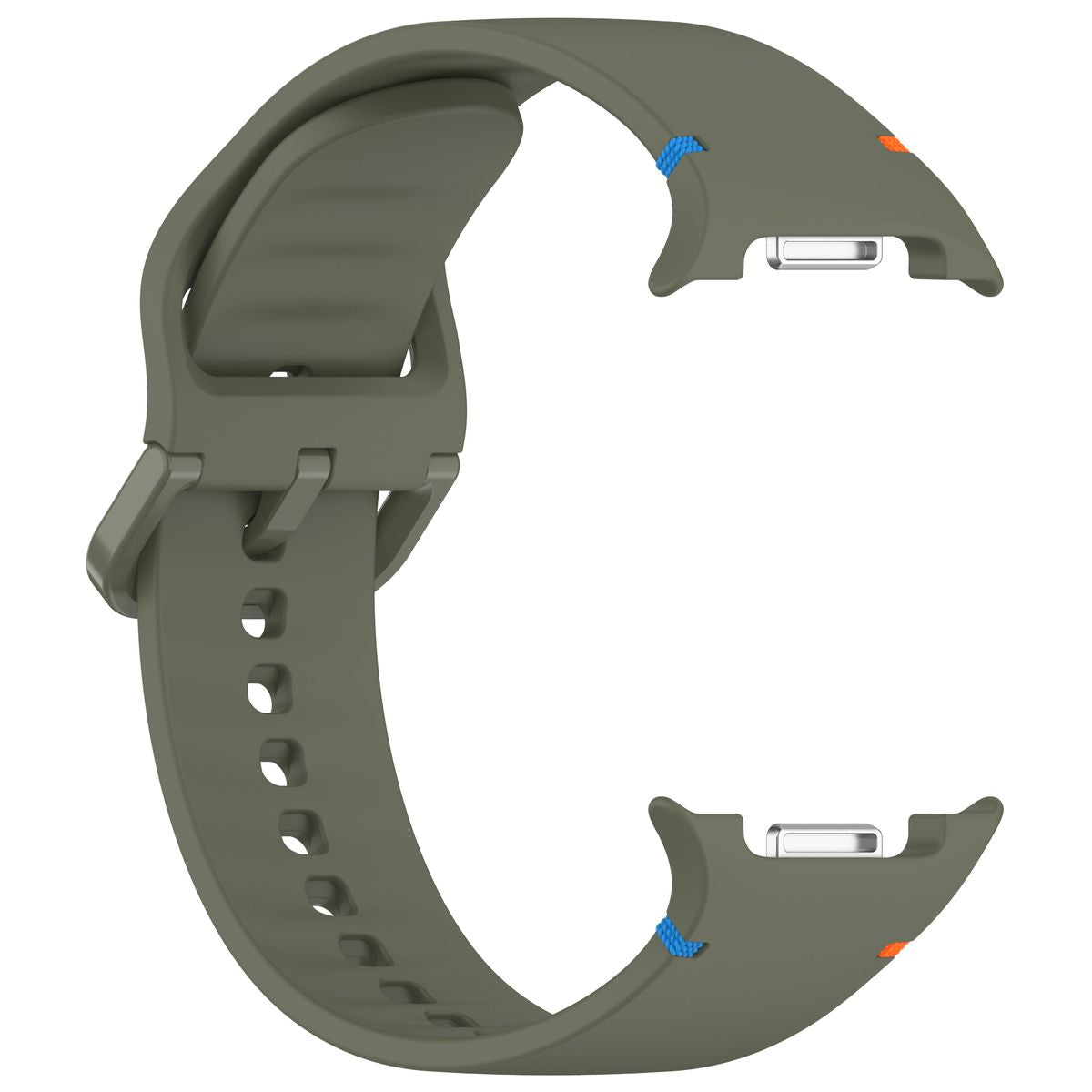 Armband für Galaxy Watch 9 40 mm / 44 mm / 8 40 mm / 44 mm / 8 Classic 46 mm, Bizon Strap Watch Silicone G, Dunkelgrün