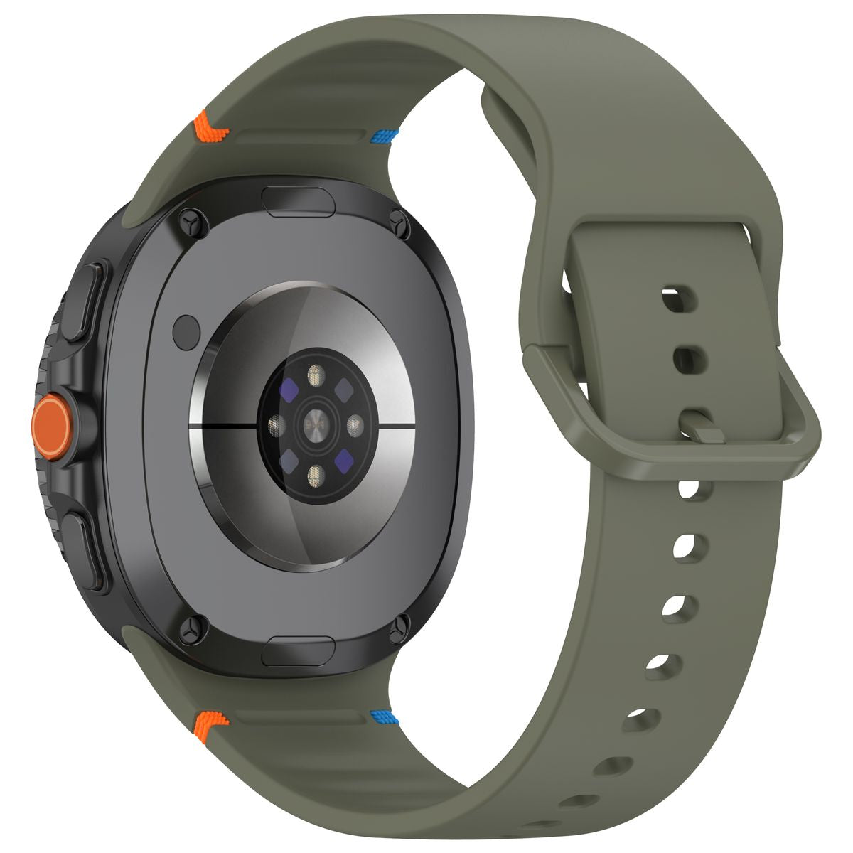 Armband für Galaxy Watch 9 40 mm / 44 mm / 8 40 mm / 44 mm / 8 Classic 46 mm, Bizon Strap Watch Silicone G, Dunkelgrün