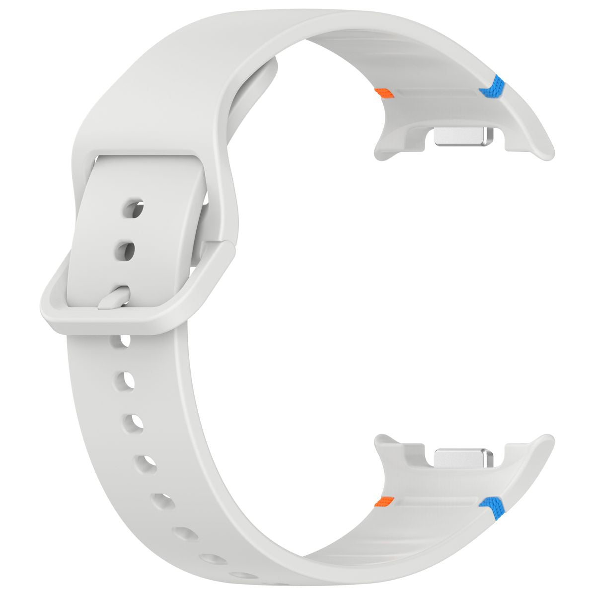 Armband für Galaxy Watch 9 40 mm / 44 mm / 8 40 mm / 44 mm / 8 Classic 46 mm, Bizon Strap Watch Silicone G, Hellgrau