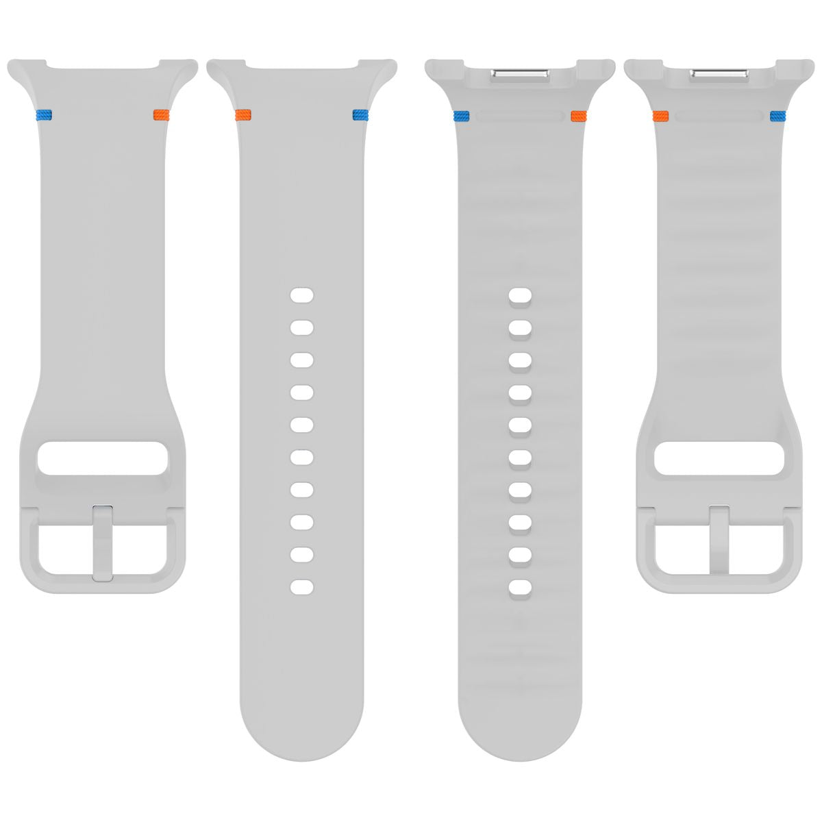 Armband für Galaxy Watch 9 40 mm / 44 mm / 8 40 mm / 44 mm / 8 Classic 46 mm, Bizon Strap Watch Silicone G, Hellgrau