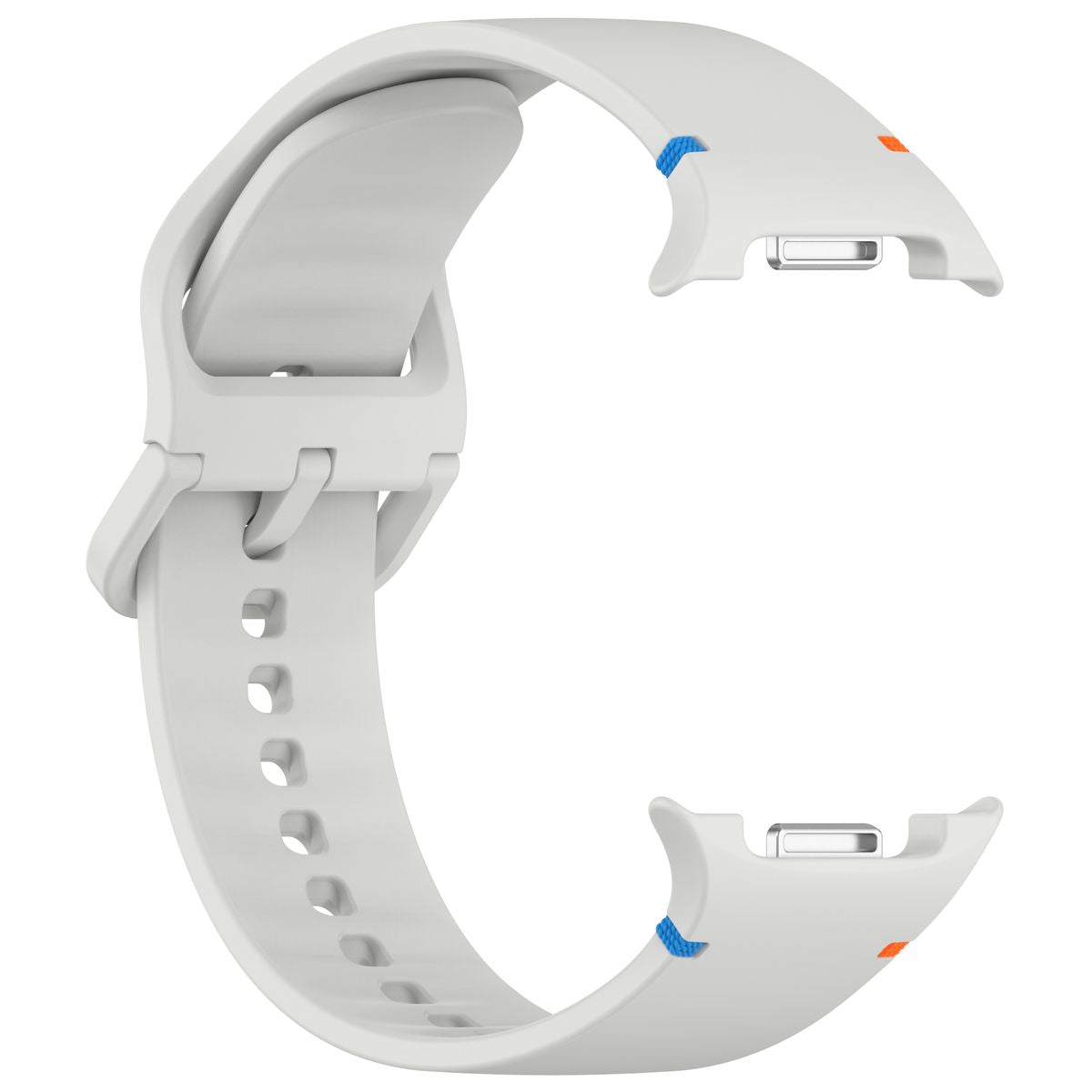 Armband für Galaxy Watch 9 40 mm / 44 mm / 8 40 mm / 44 mm / 8 Classic 46 mm, Bizon Strap Watch Silicone G, Hellgrau