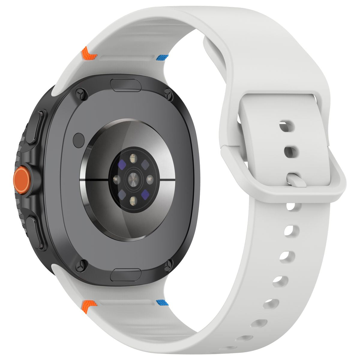 Armband für Galaxy Watch 9 40 mm / 44 mm / 8 40 mm / 44 mm / 8 Classic 46 mm, Bizon Strap Watch Silicone G, Hellgrau