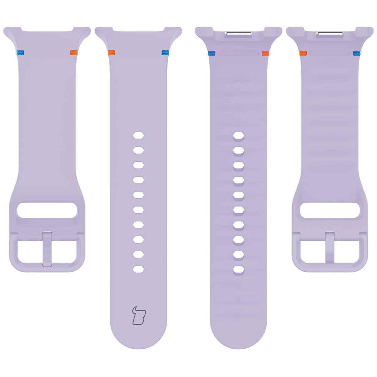 Armband für Galaxy Watch 9 40 mm / 44 mm / 8 40 mm / 44 mm / 8 Classic 46 mm, Bizon Strap Watch Silicone G, Hellviolett