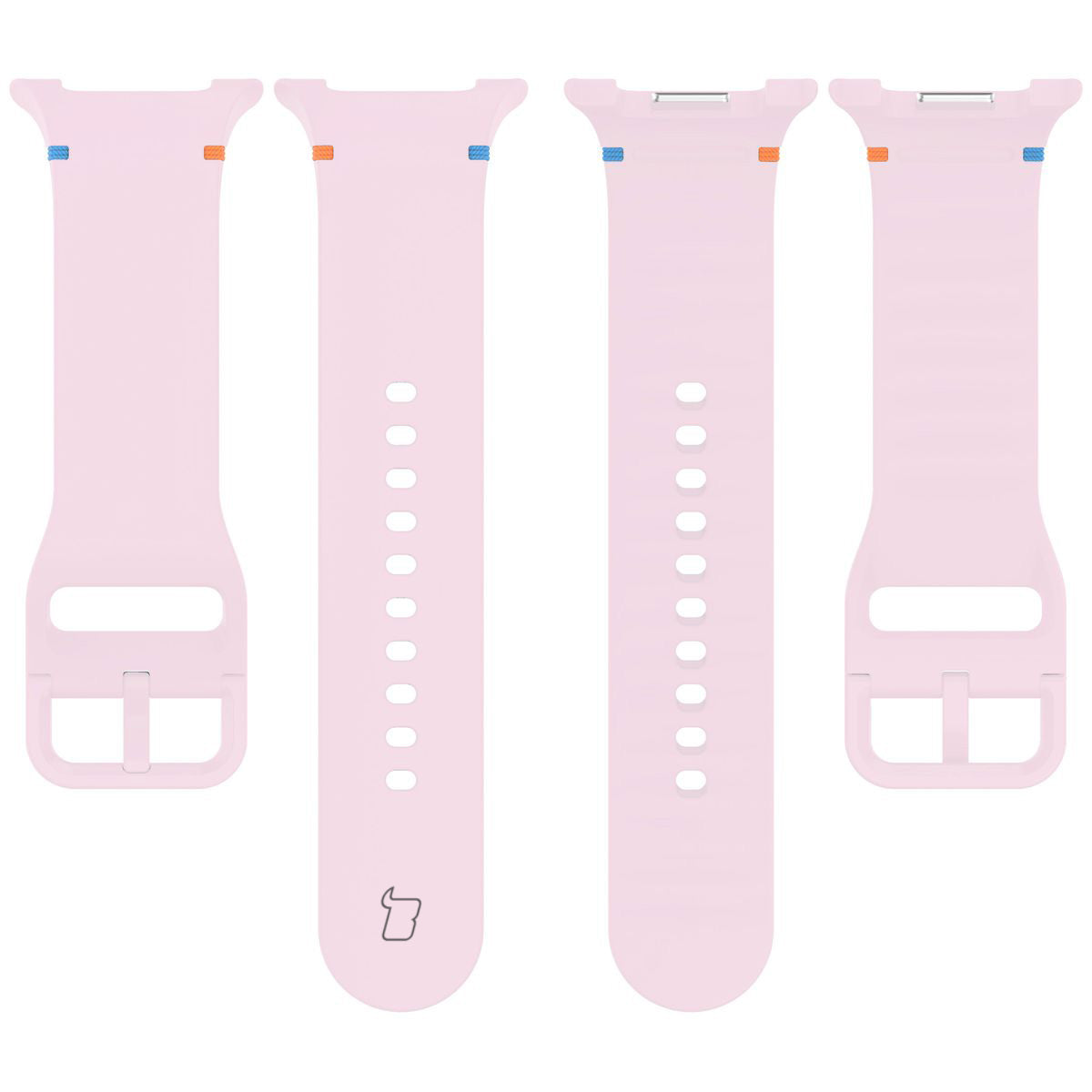 Armband für Galaxy Watch 9 40 mm / 44 mm / 8 40 mm / 44 mm / 8 Classic 46 mm, Bizon Strap Watch Silicone G, Rosa