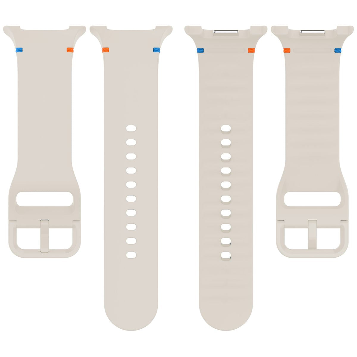 Armband für Galaxy Watch 9 40 mm / 44 mm / 8 40 mm / 44 mm / 8 Classic 46 mm, Bizon Strap Watch Silicone G, Beige