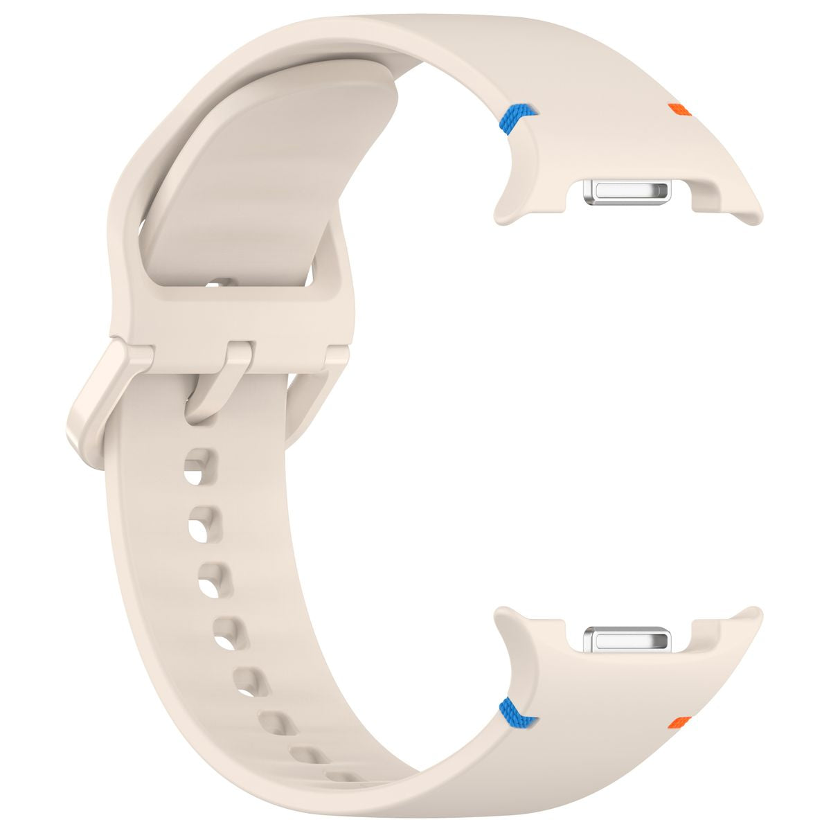 Armband für Galaxy Watch 9 40 mm / 44 mm / 8 40 mm / 44 mm / 8 Classic 46 mm, Bizon Strap Watch Silicone G, Beige