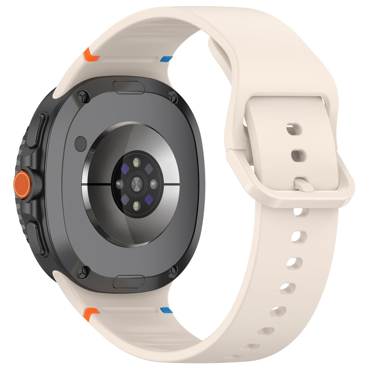 Armband für Galaxy Watch 9 40 mm / 44 mm / 8 40 mm / 44 mm / 8 Classic 46 mm, Bizon Strap Watch Silicone G, Beige