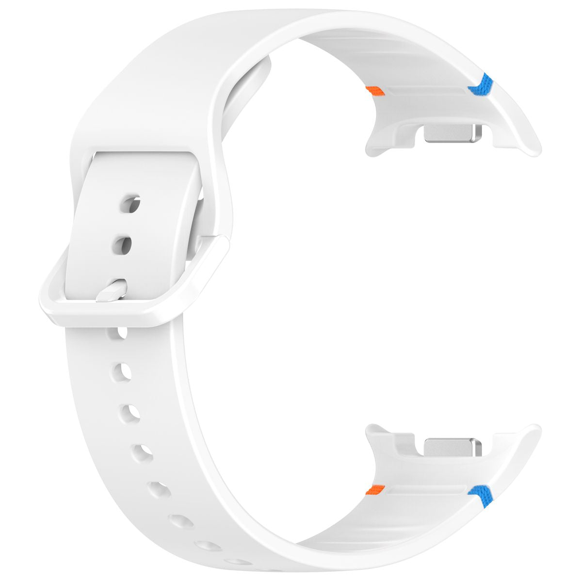 Armband für Galaxy Watch 9 40 mm / 44 mm / 8 40 mm / 44 mm / 8 Classic 46 mm, Bizon Strap Watch Silicone G, Weiß