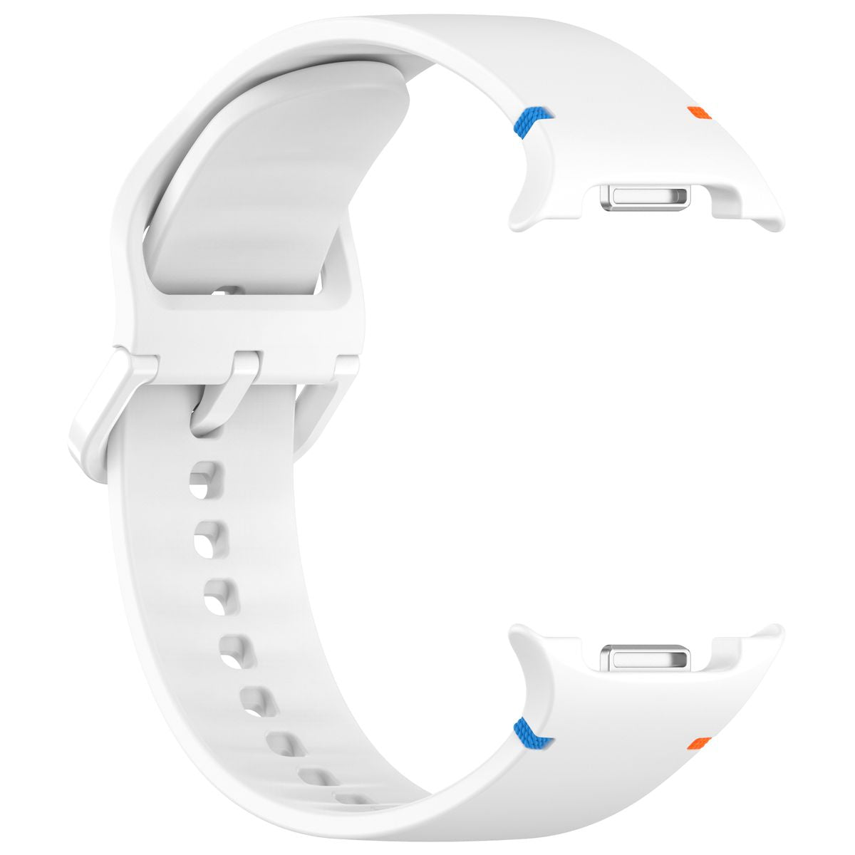 Armband für Galaxy Watch 9 40 mm / 44 mm / 8 40 mm / 44 mm / 8 Classic 46 mm, Bizon Strap Watch Silicone G, Weiß