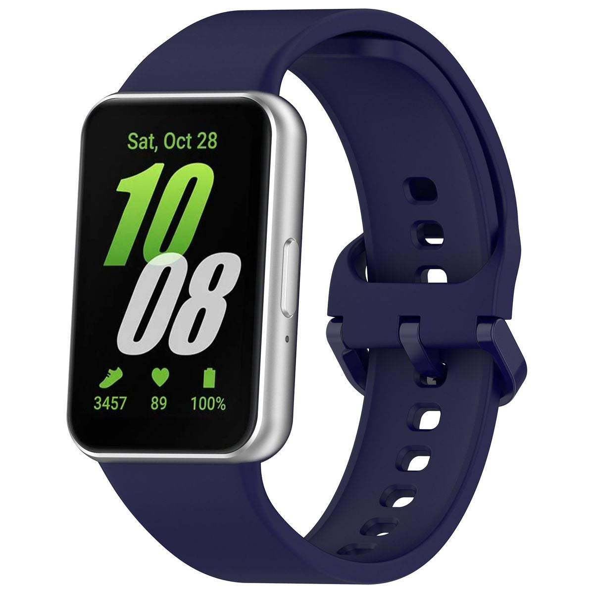 Armband für Galaxy Fit 3, Bizon Strap Watch Silicone, Dunkelblau