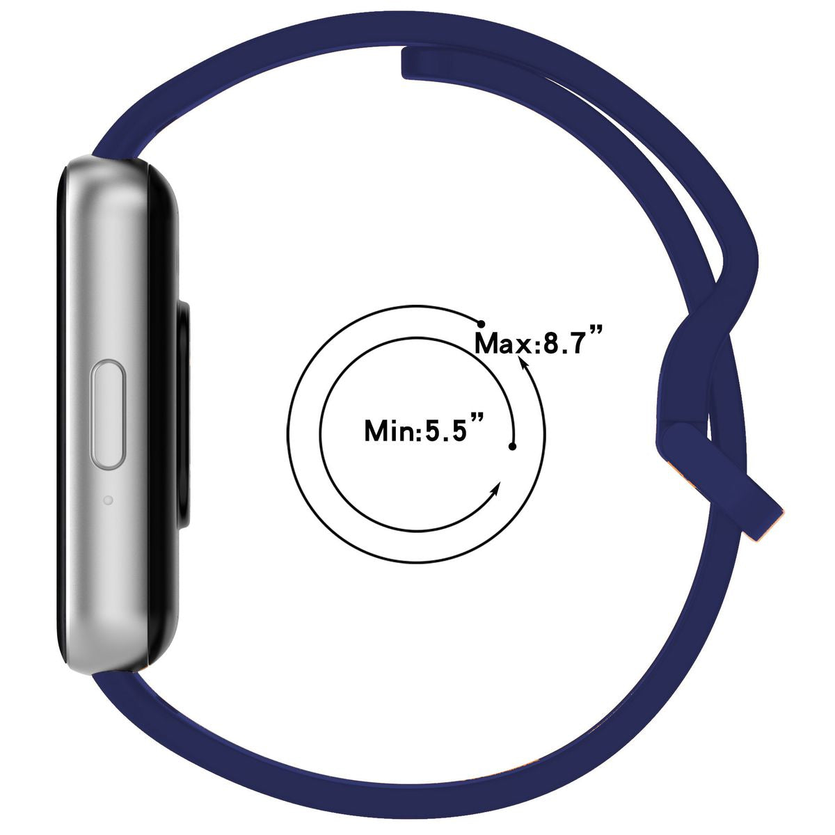 Armband für Galaxy Fit 3, Bizon Strap Watch Silicone, Dunkelblau
