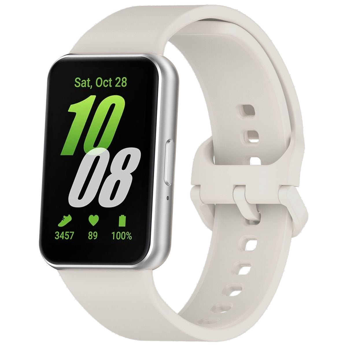 Armband für Galaxy Fit 3, Bizon Strap Watch Silicone, Hellgrau