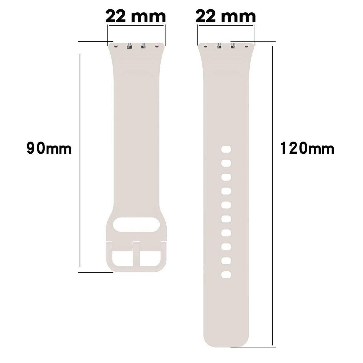 Armband für Galaxy Fit 3, Bizon Strap Watch Silicone, Hellgrau