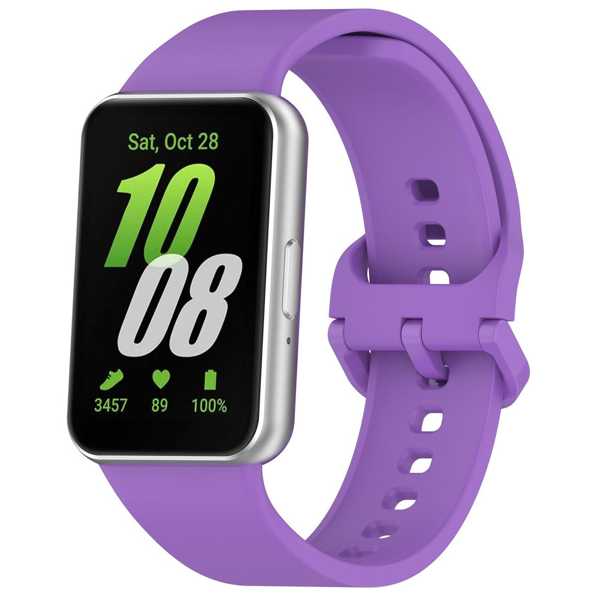 Armband für Galaxy Fit 3, Bizon Strap Watch Silicone, Violett