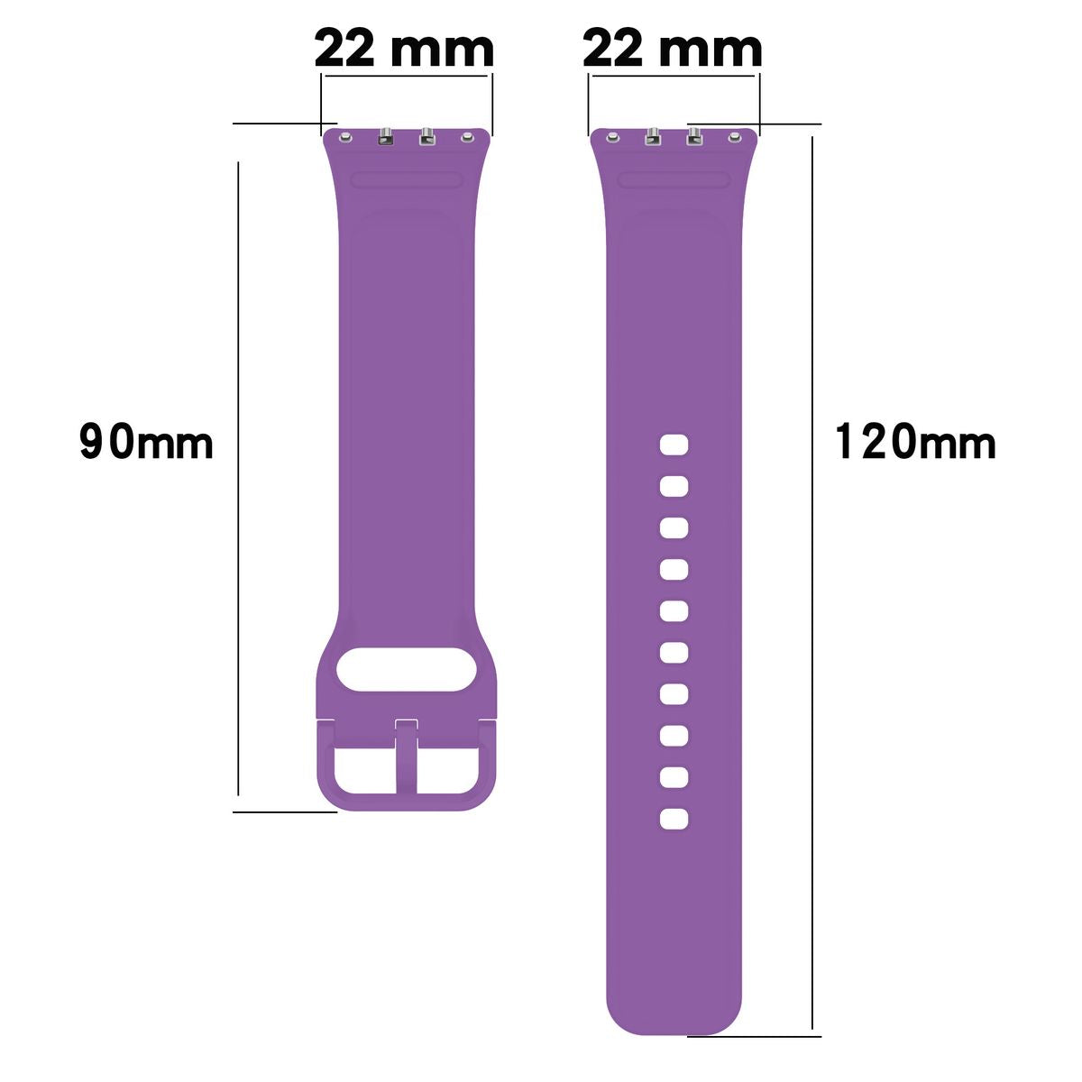 Armband für Galaxy Fit 3, Bizon Strap Watch Silicone, Violett