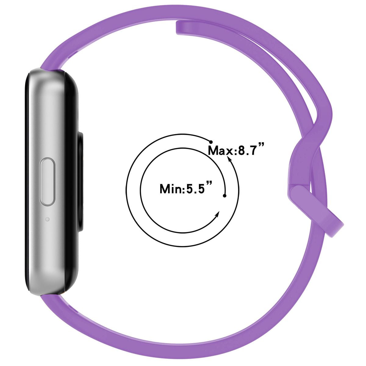 Armband für Galaxy Fit 3, Bizon Strap Watch Silicone, Violett