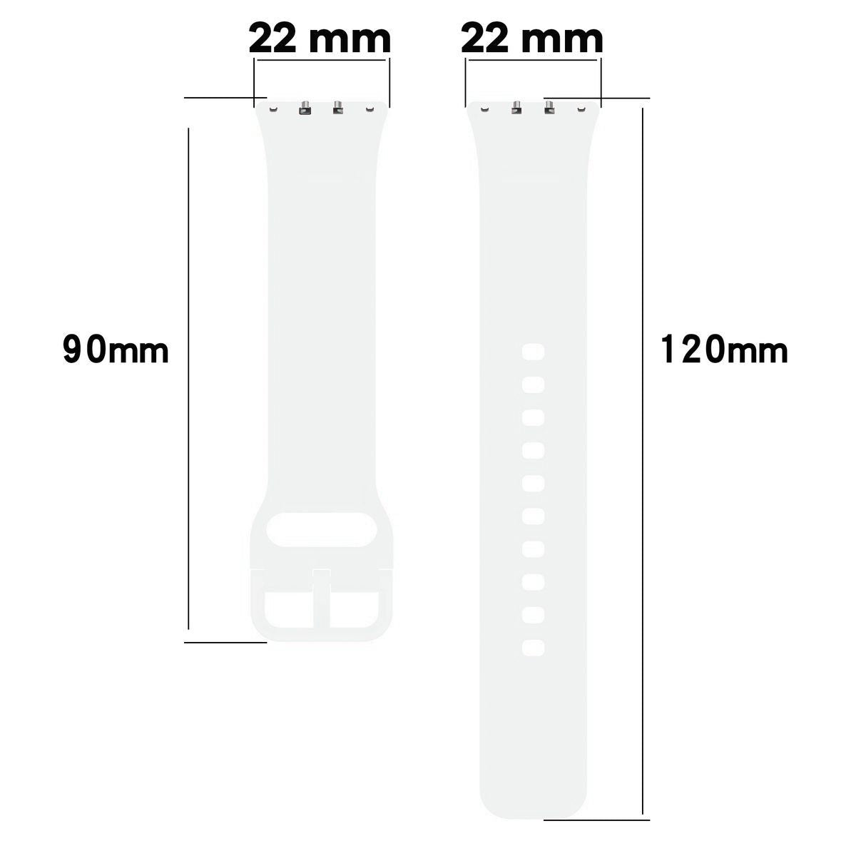Armband für Galaxy Fit 3, Bizon Strap Watch Silicone, Weiß