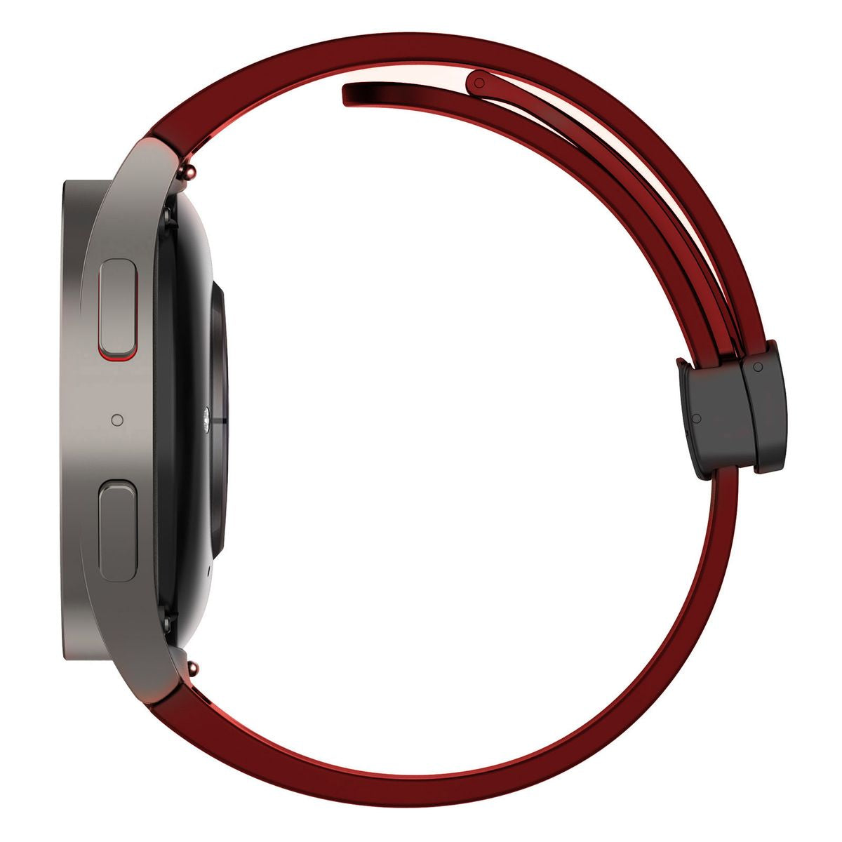 Armband für Galaxy Watch FE/7/6/6 Classic/5/5 Pro/4/4 Classic, Bizon Strap Watch Silicone L, Burgunderrot