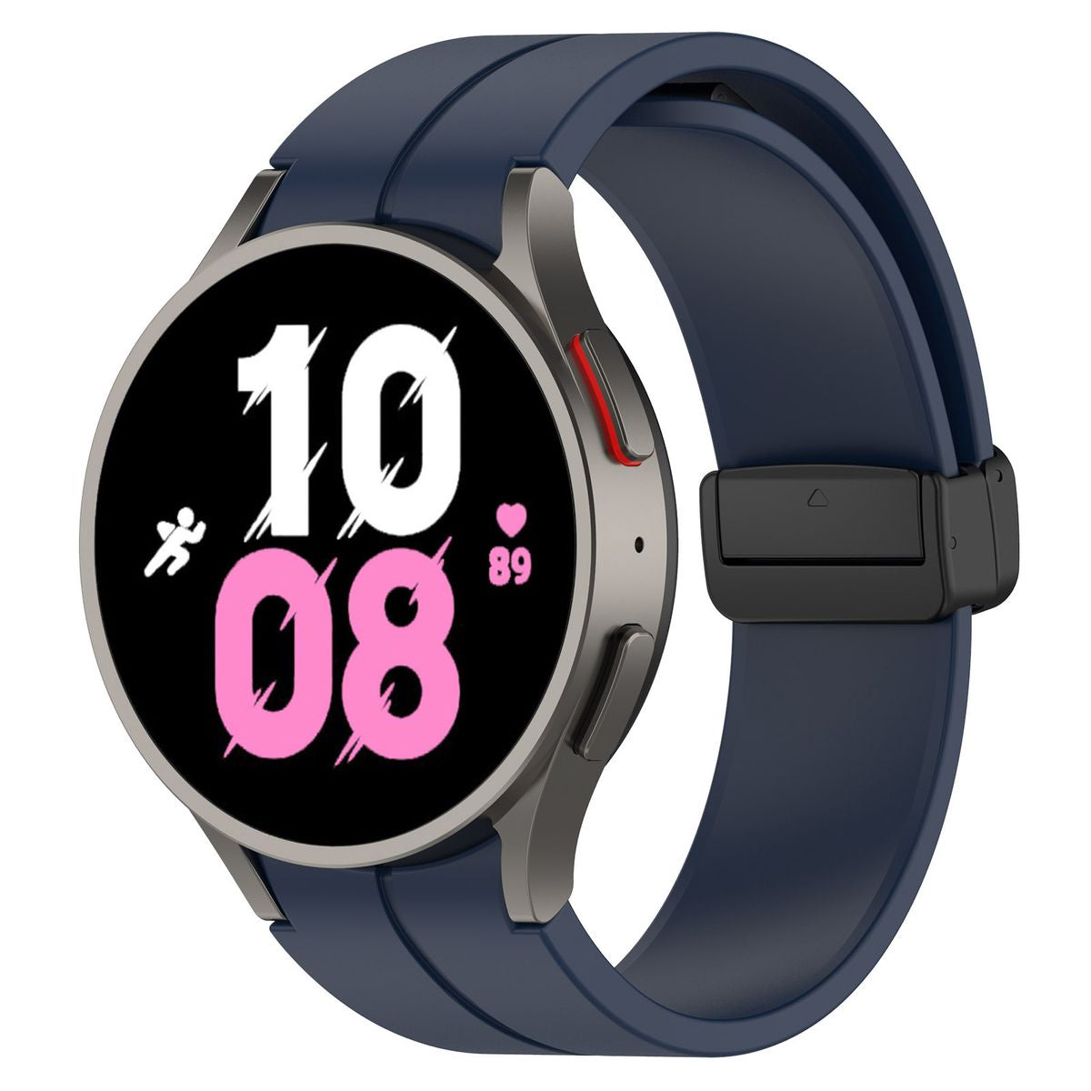 Armband für Galaxy Watch FE/7/6/6 Classic/5/5 Pro/4/4 Classic, Bizon Strap Watch Silicone L, Dunkelblau