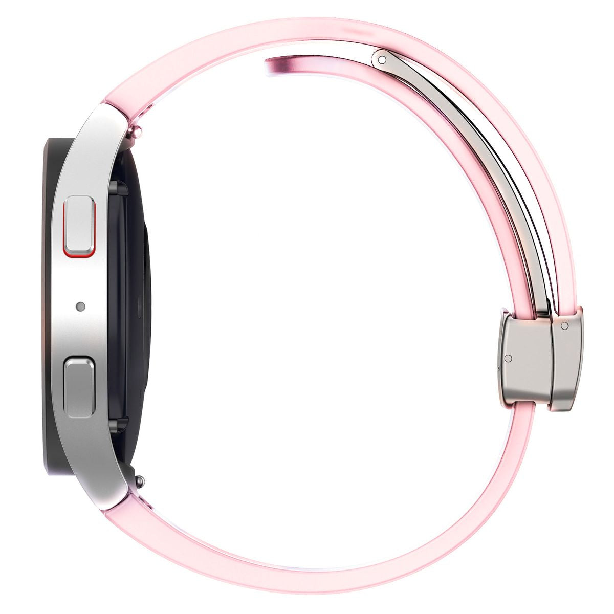Armband für Galaxy Watch FE/7/6/6 Classic/5/5 Pro/4/4 Classic, Bizon Strap Watch Silicone L, Hellrosa