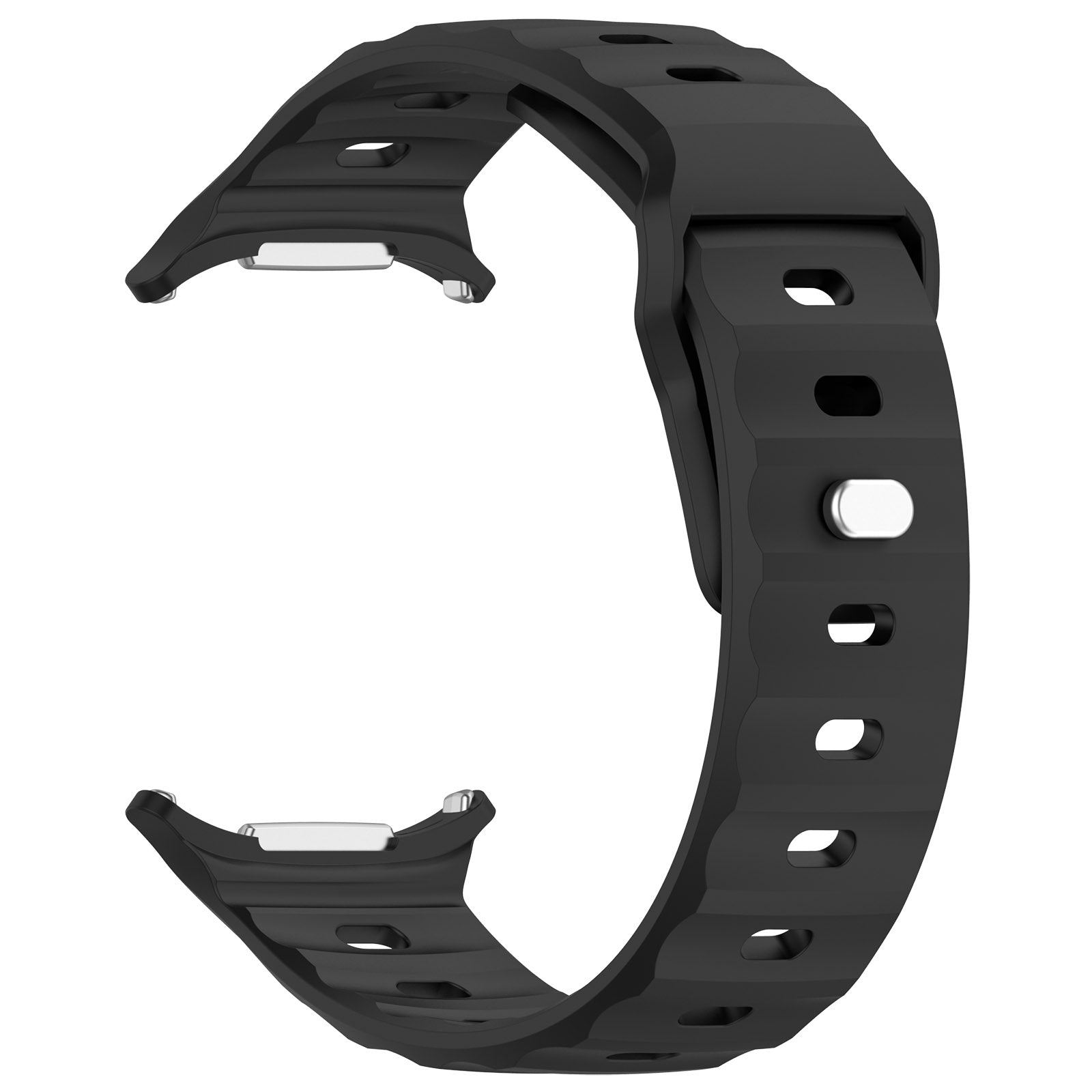Armband für Galaxy Watch Ultra 2 / 1, Bizon Strap Watch Silicone G, Schwarz