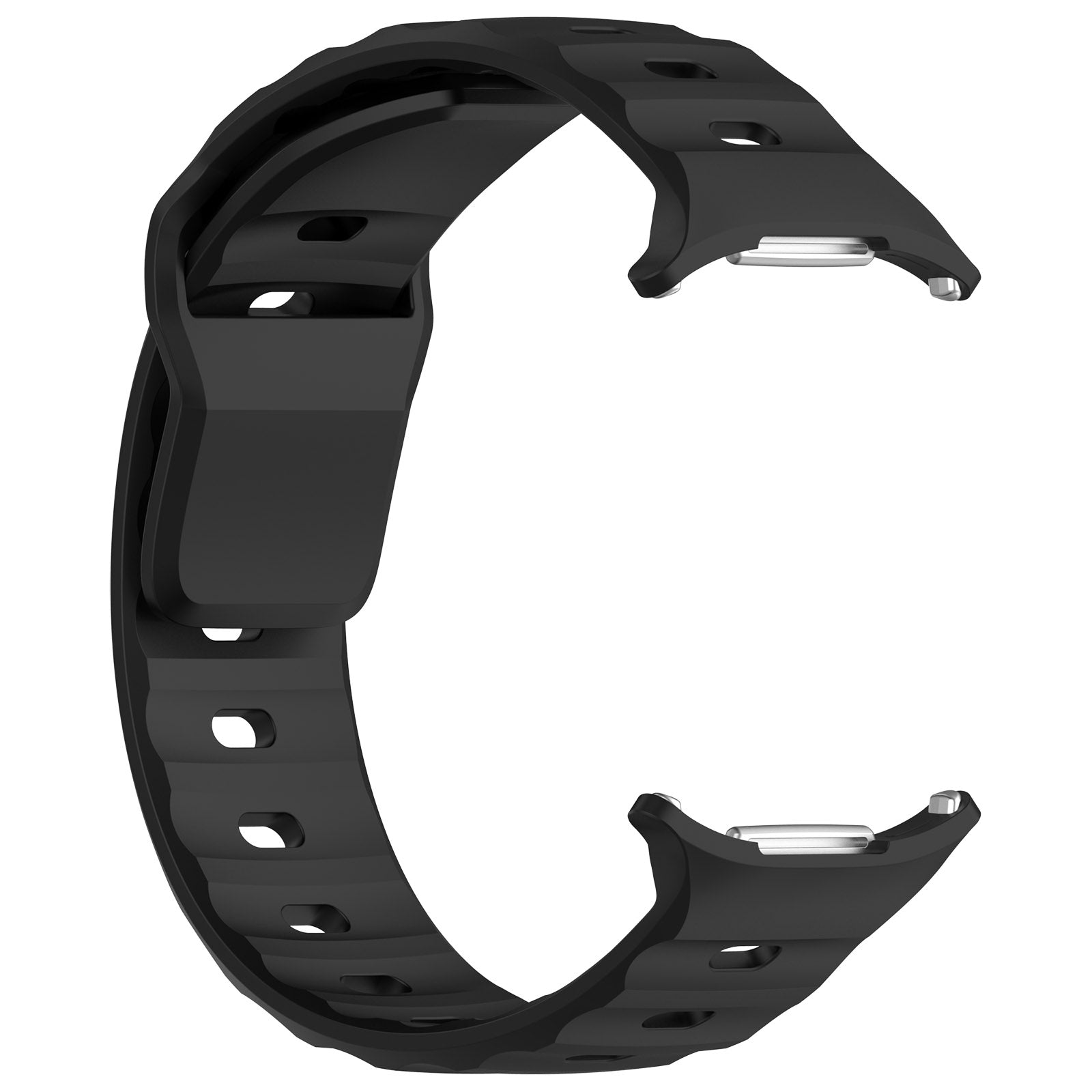 Armband für Galaxy Watch Ultra 2 / 1, Bizon Strap Watch Silicone G, Schwarz