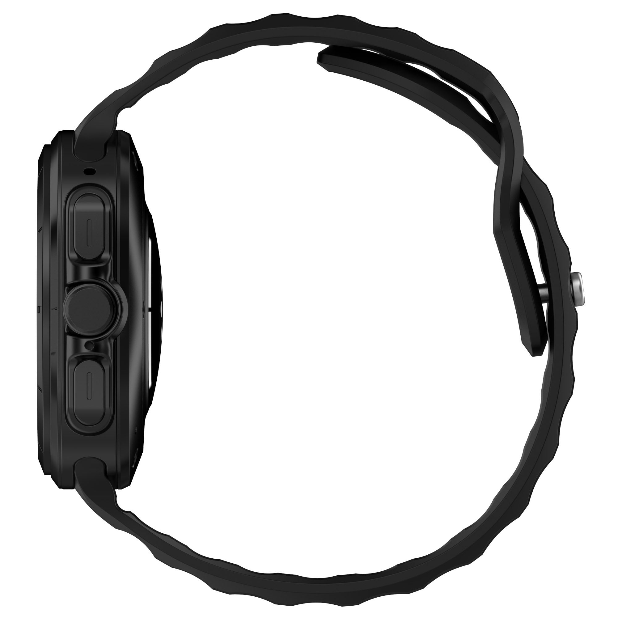 Armband für Galaxy Watch Ultra 2 / 1, Bizon Strap Watch Silicone G, Schwarz