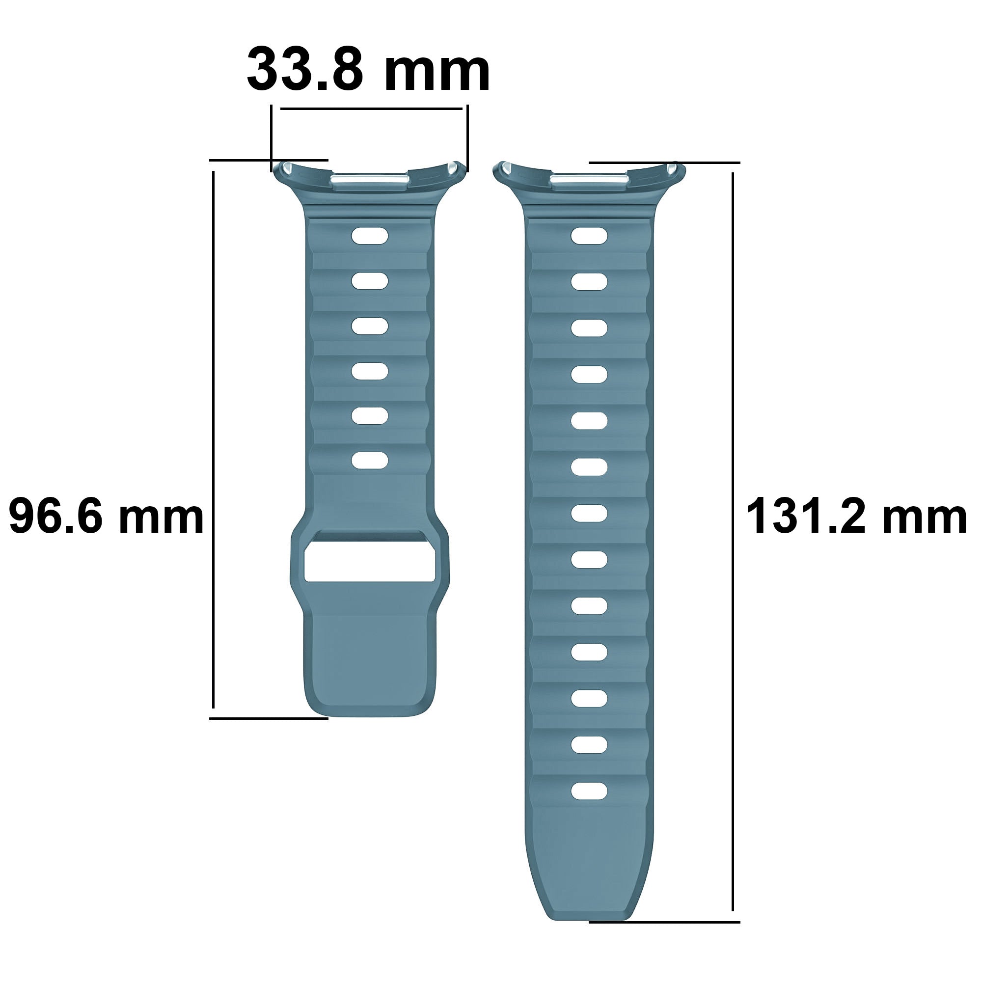 Armband für Galaxy Watch Ultra 2 / 1, Bizon Strap Watch Silicone G, Blau