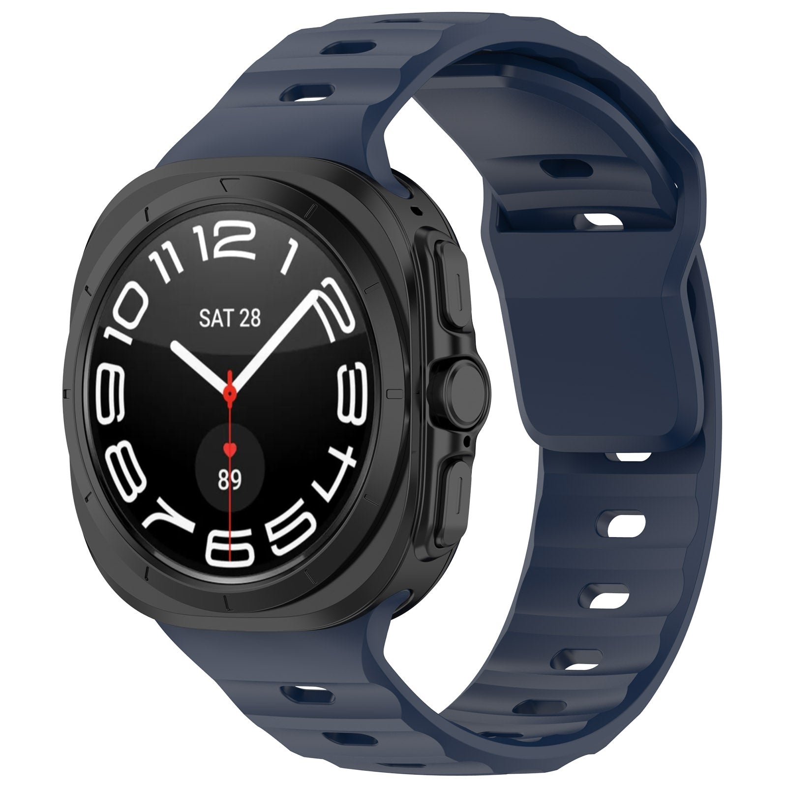 Armband für Galaxy Watch Ultra 2 / 1, Bizon Strap Watch Silicone G, Dunkelblau