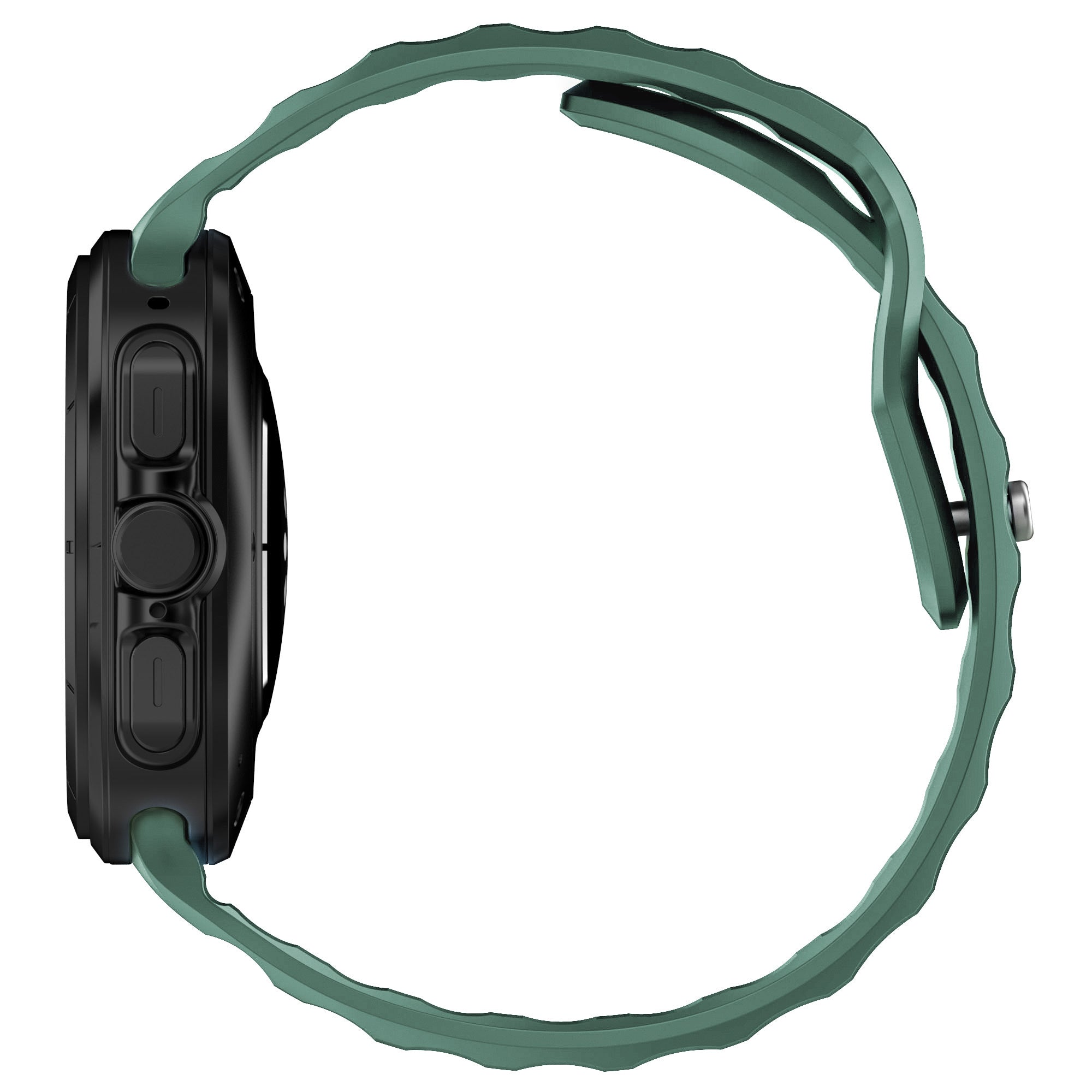 Armband für Galaxy Watch Ultra 2 / 1, Bizon Strap Watch Silicone G, Dunkelgrün