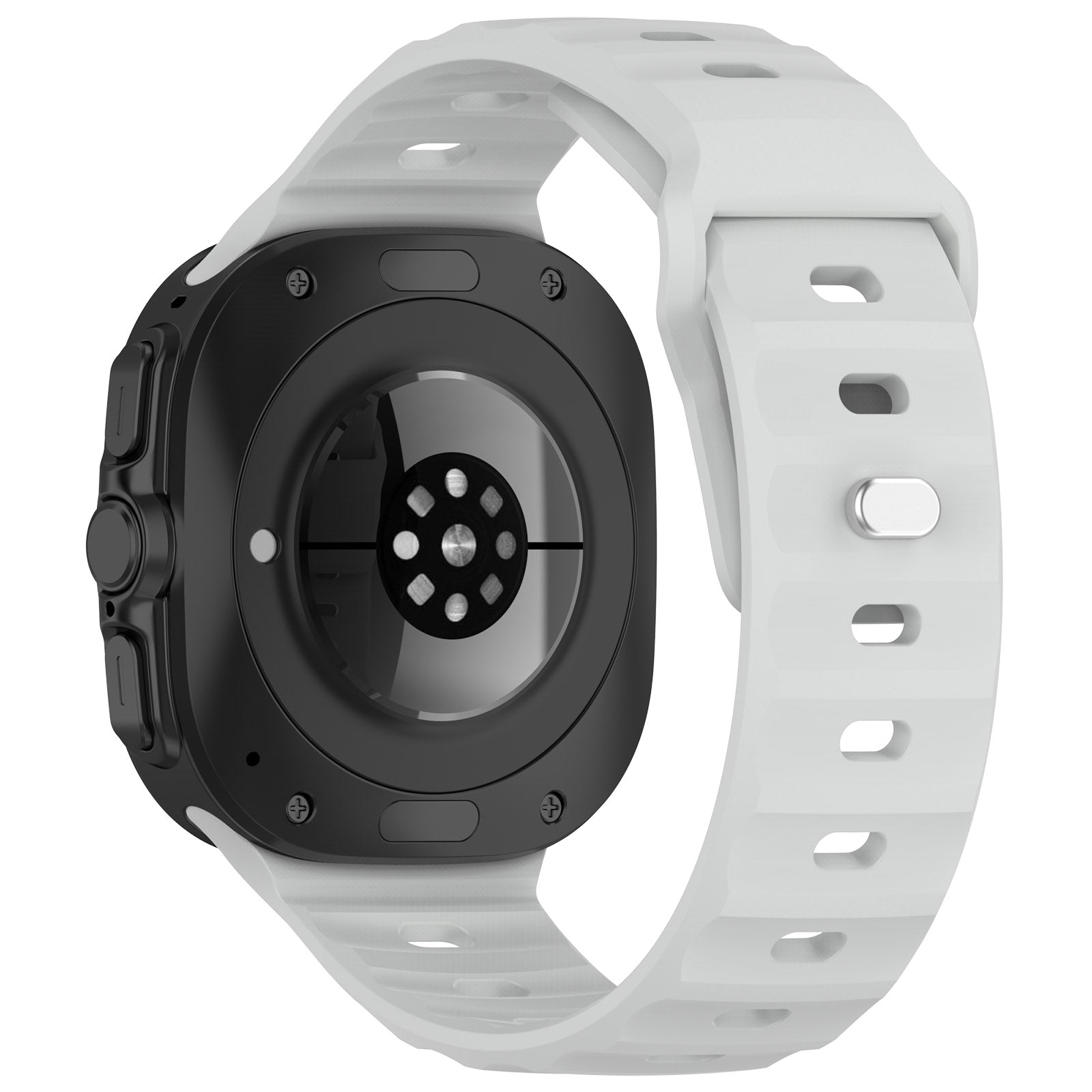 Armband für Galaxy Watch Ultra 2 / 1, Bizon Strap Watch Silicone G, Hellgrau