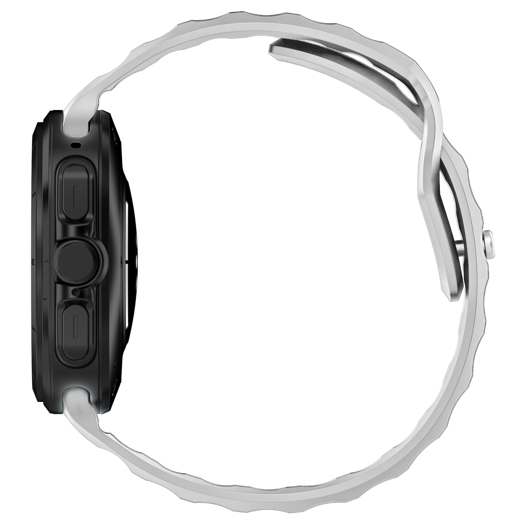 Armband für Galaxy Watch Ultra 2 / 1, Bizon Strap Watch Silicone G, Hellgrau