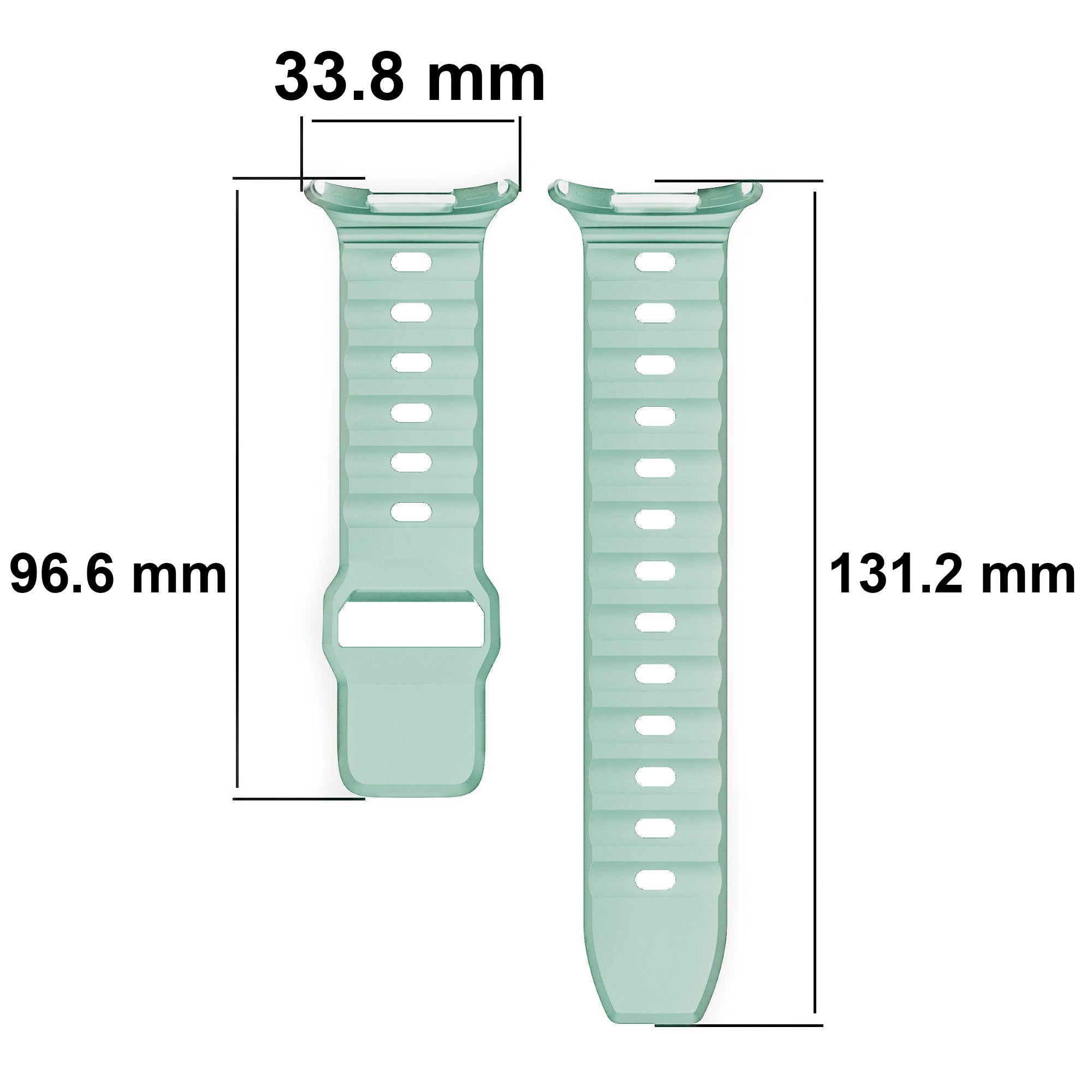 Armband für Galaxy Watch Ultra 2 / 1, Bizon Strap Watch Silicone G, Minze