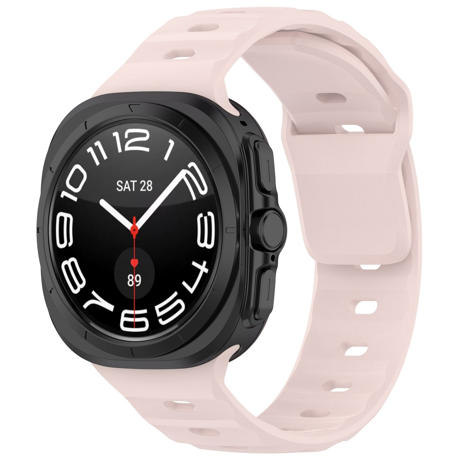 Armband für Galaxy Watch Ultra 2 / 1, Bizon Strap Watch Silicone G, Rosa
