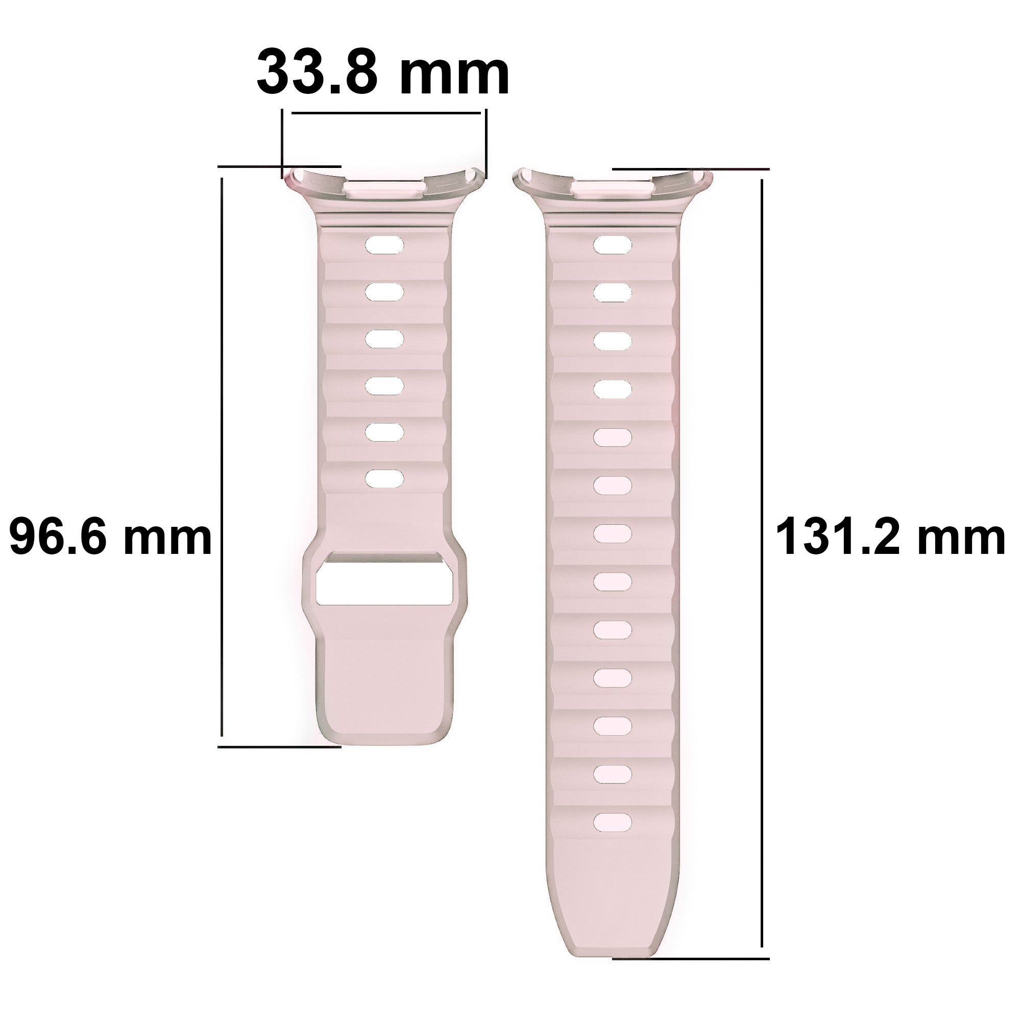 Armband für Galaxy Watch Ultra 2 / 1, Bizon Strap Watch Silicone G, Rosa