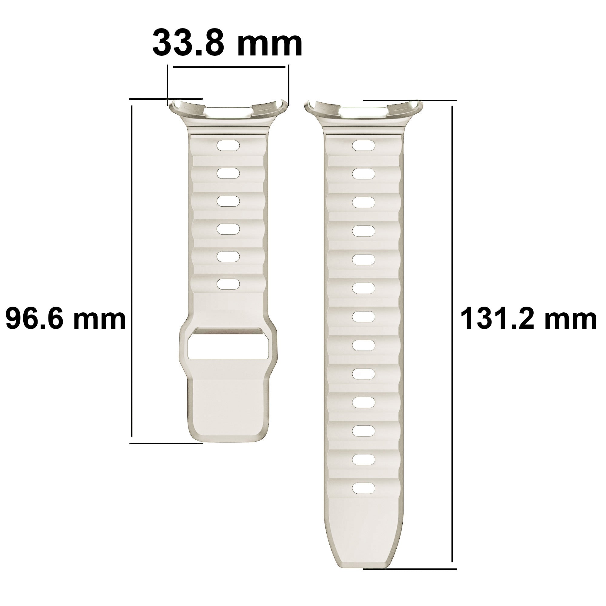 Armband für Galaxy Watch Ultra 2 / 1, Bizon Strap Watch Silicone G, Creme