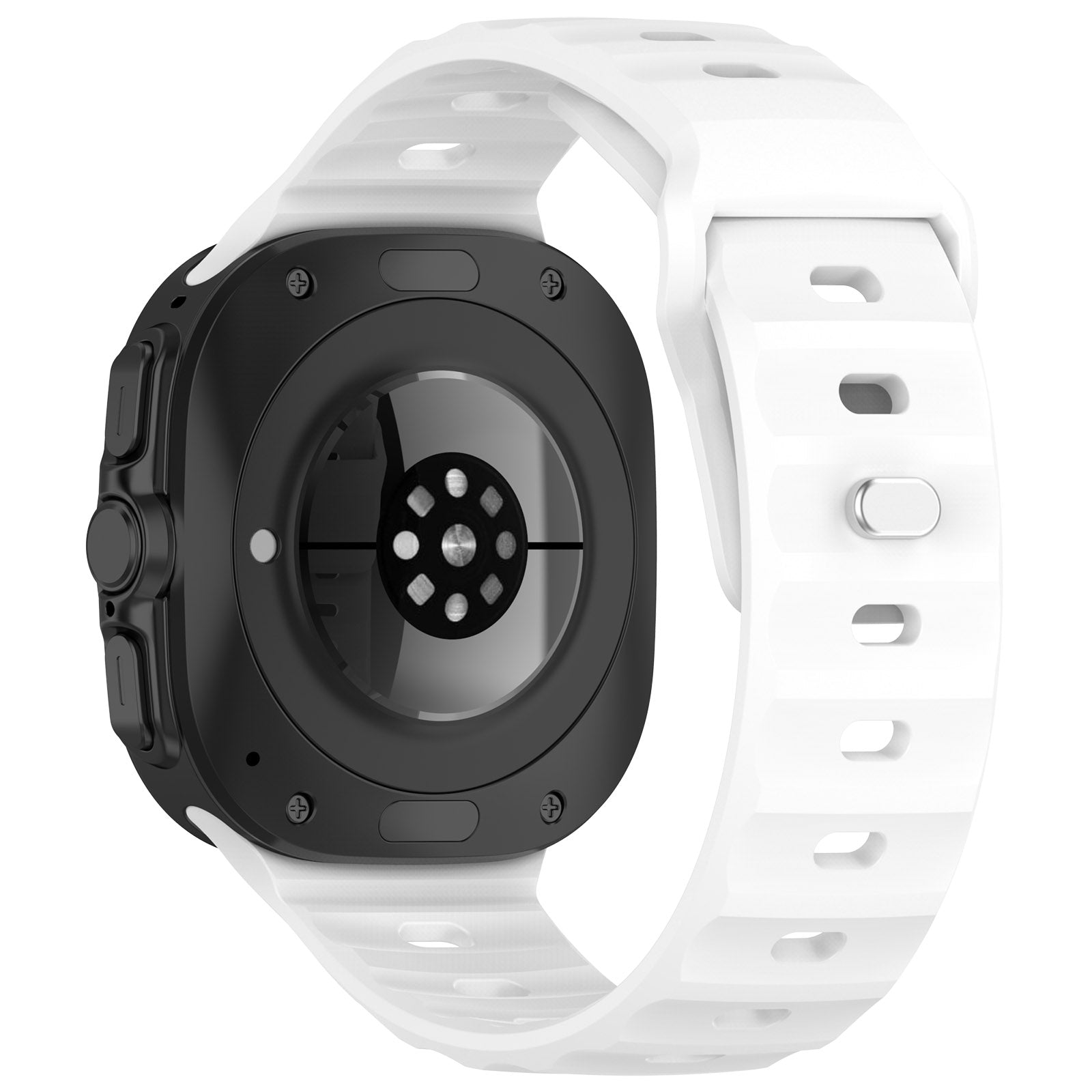 Armband für Galaxy Watch Ultra 2 / 1, Bizon Strap Watch Silicone G, Weiß