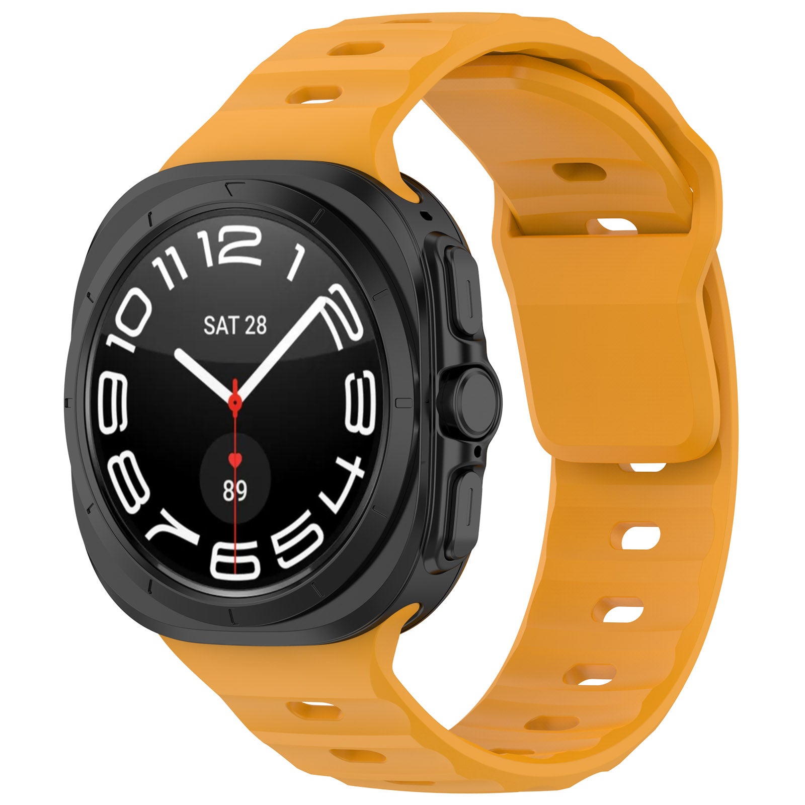 Armband für Galaxy Watch Ultra 2 / 1, Bizon Strap Watch Silicone G, Gelb