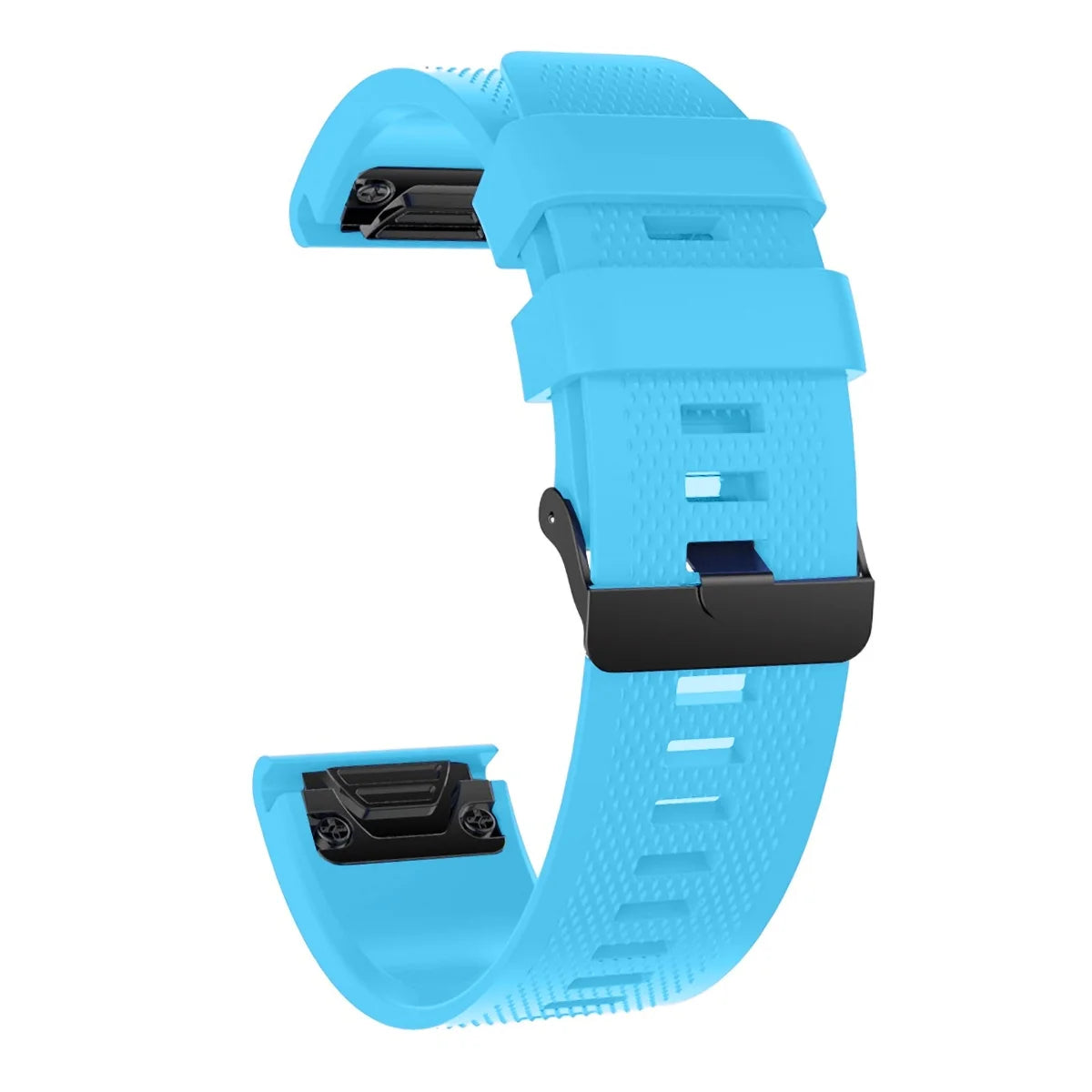 Silikonarmband für Garmin QuickFit 22 mm, Bizon Strap Watch Silicone Plus, Blau