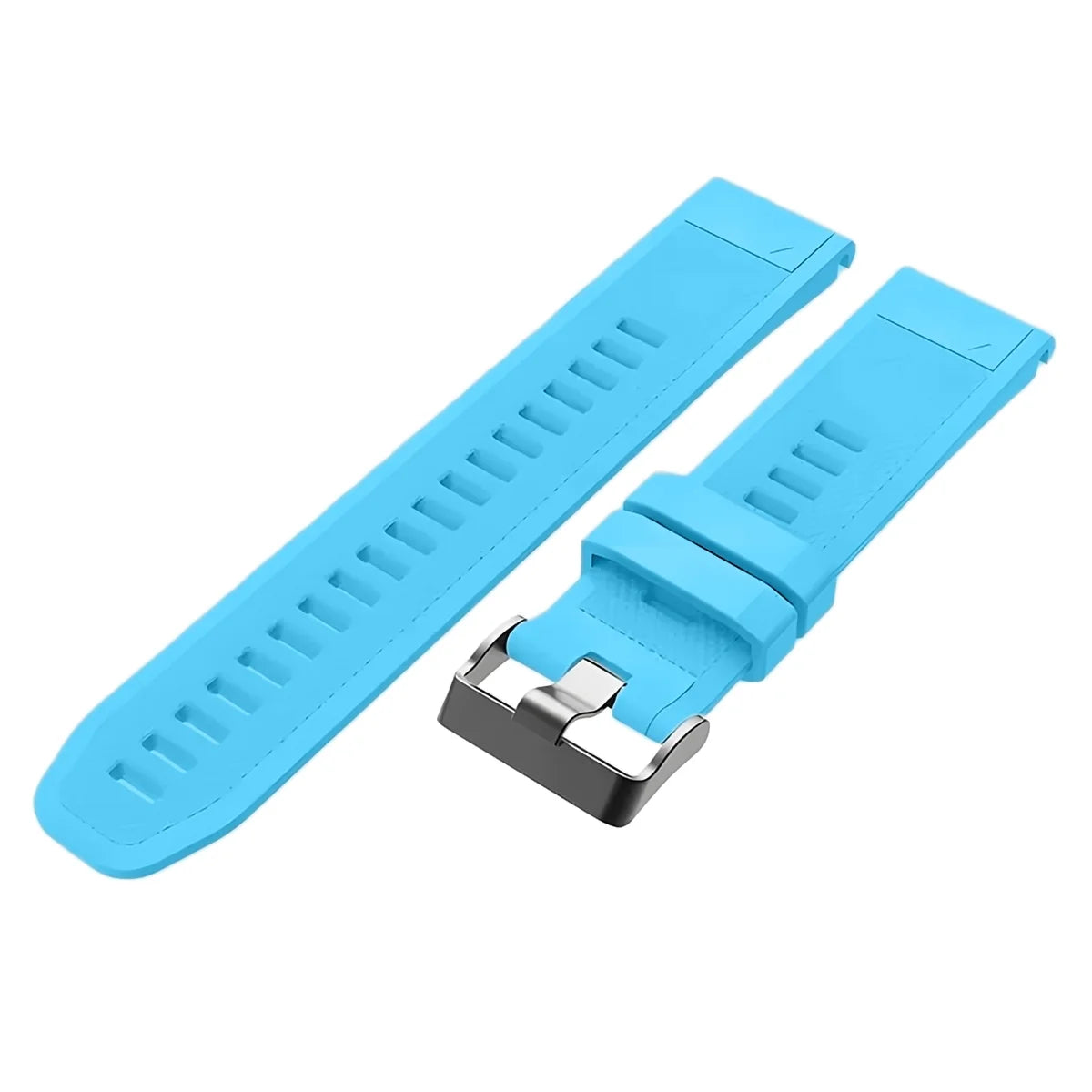 Silikonarmband für Garmin QuickFit 22 mm, Bizon Strap Watch Silicone Plus, Blau
