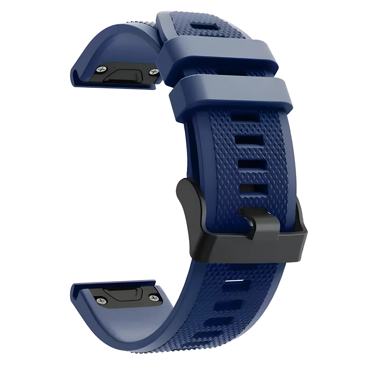 Silikonarmband für Garmin QuickFit 26 mm, Bizon Strap Watch Silicone Plus, Dunkelblau