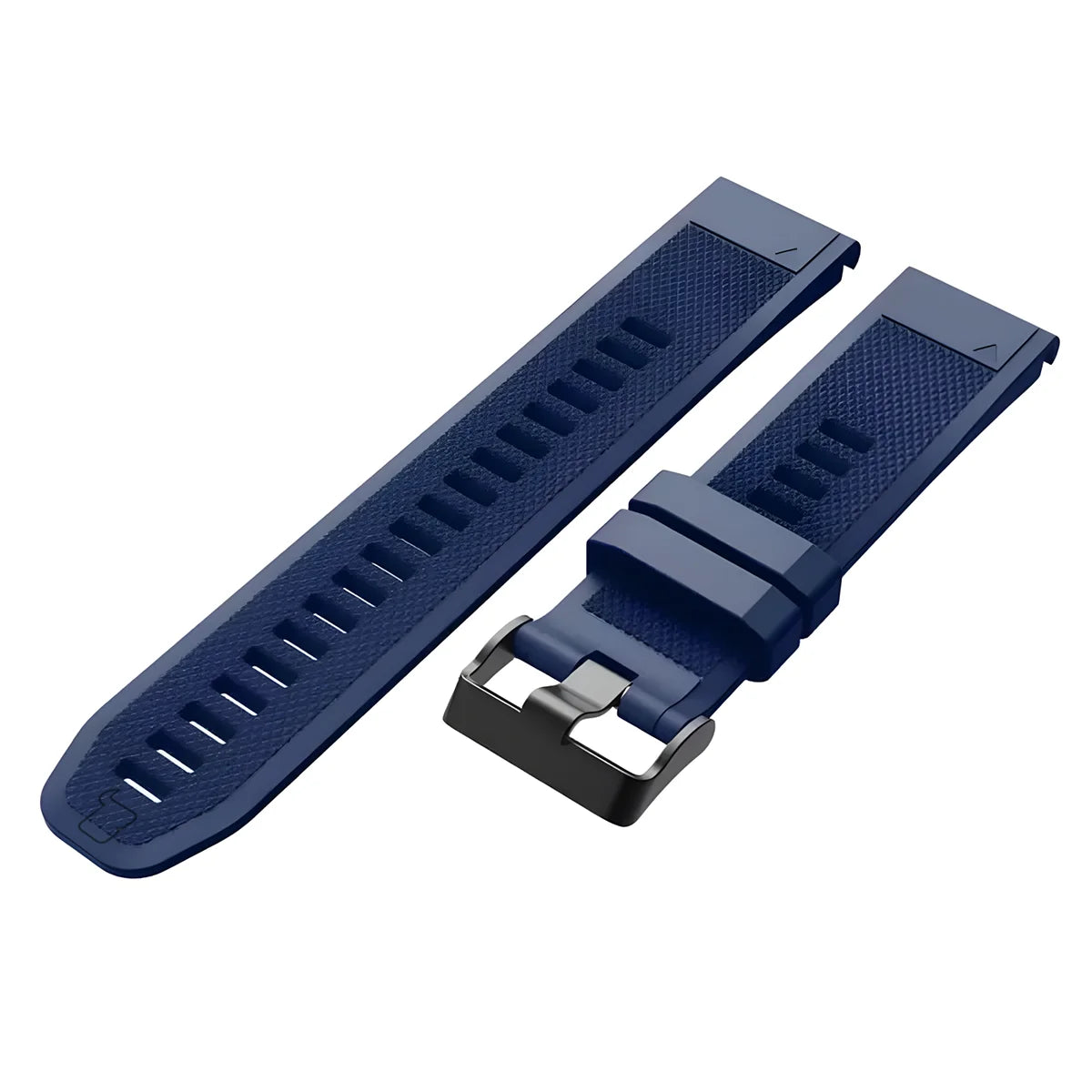 Silikonarmband für Garmin QuickFit 26 mm, Bizon Strap Watch Silicone Plus, Dunkelblau