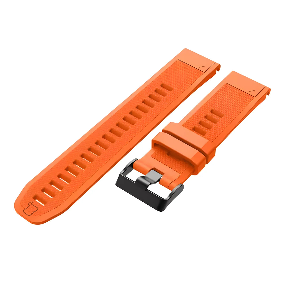 Silikonarmband für Garmin QuickFit 26 mm, Bizon Strap Watch Silicone Plus, Orange