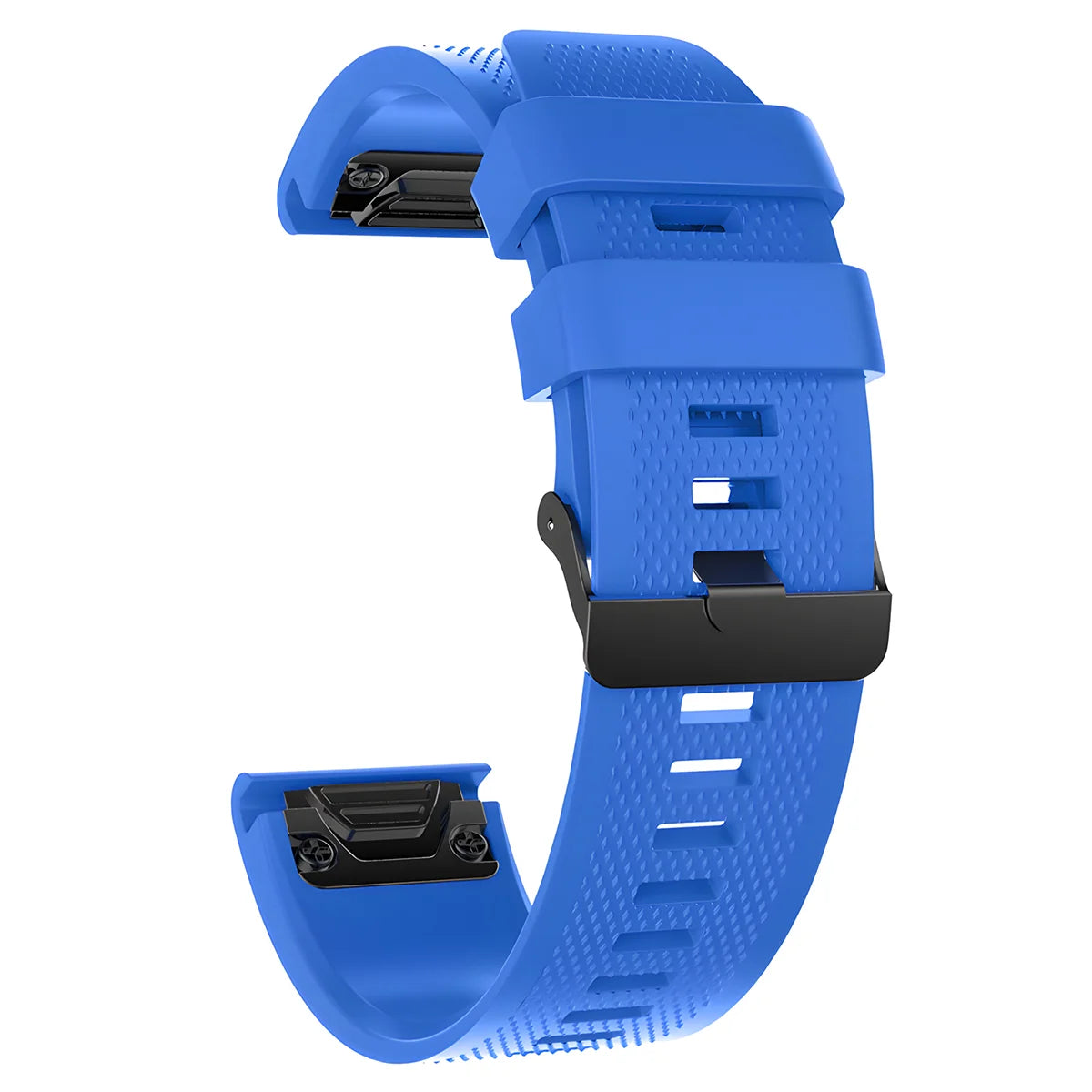 Silikonarmband für Garmin QuickFit 26 mm, Bizon Strap Watch Silicone Plus, Saphirblau