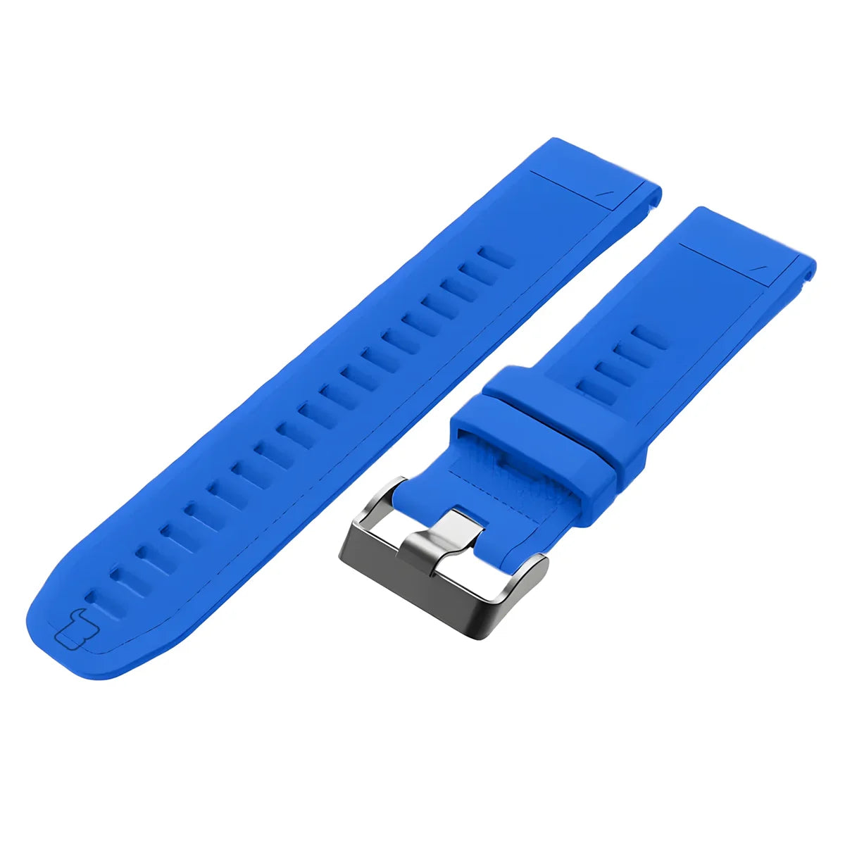 Silikonarmband für Garmin QuickFit 26 mm, Bizon Strap Watch Silicone Plus, Saphirblau